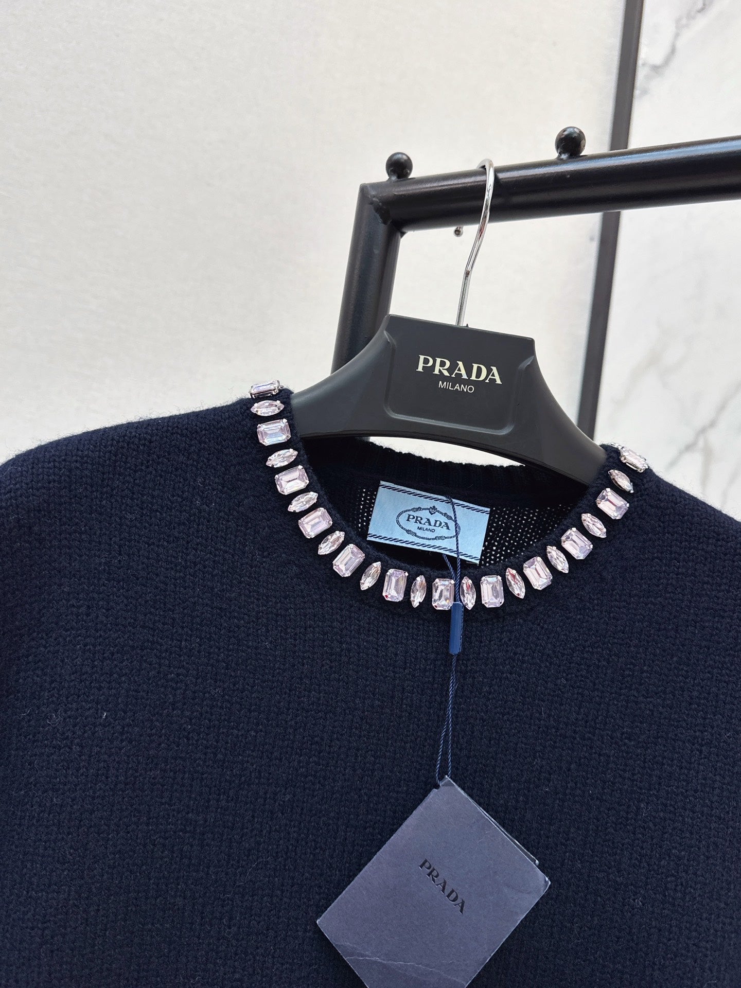 25FW Strass-Pullover