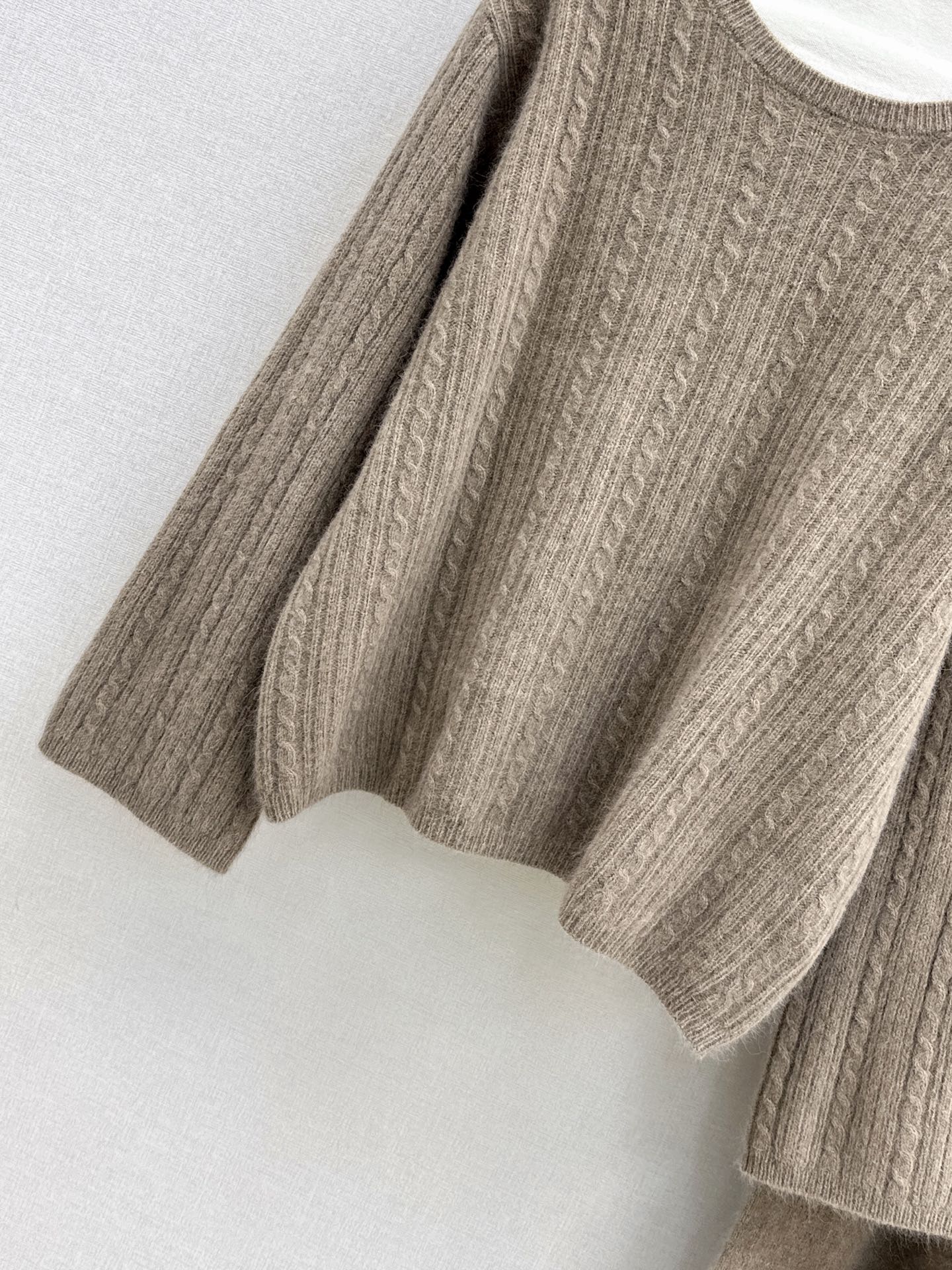 25FW NEW wool pullover+wide-leg pants outfit set