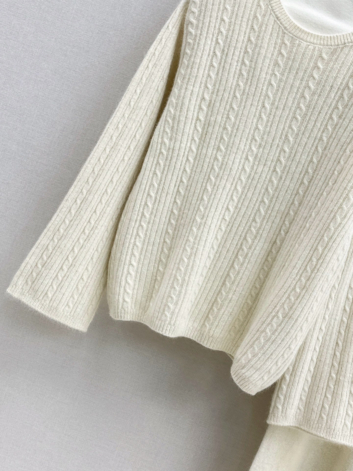 25FW NEW wool pullover+wide-leg pants outfit set