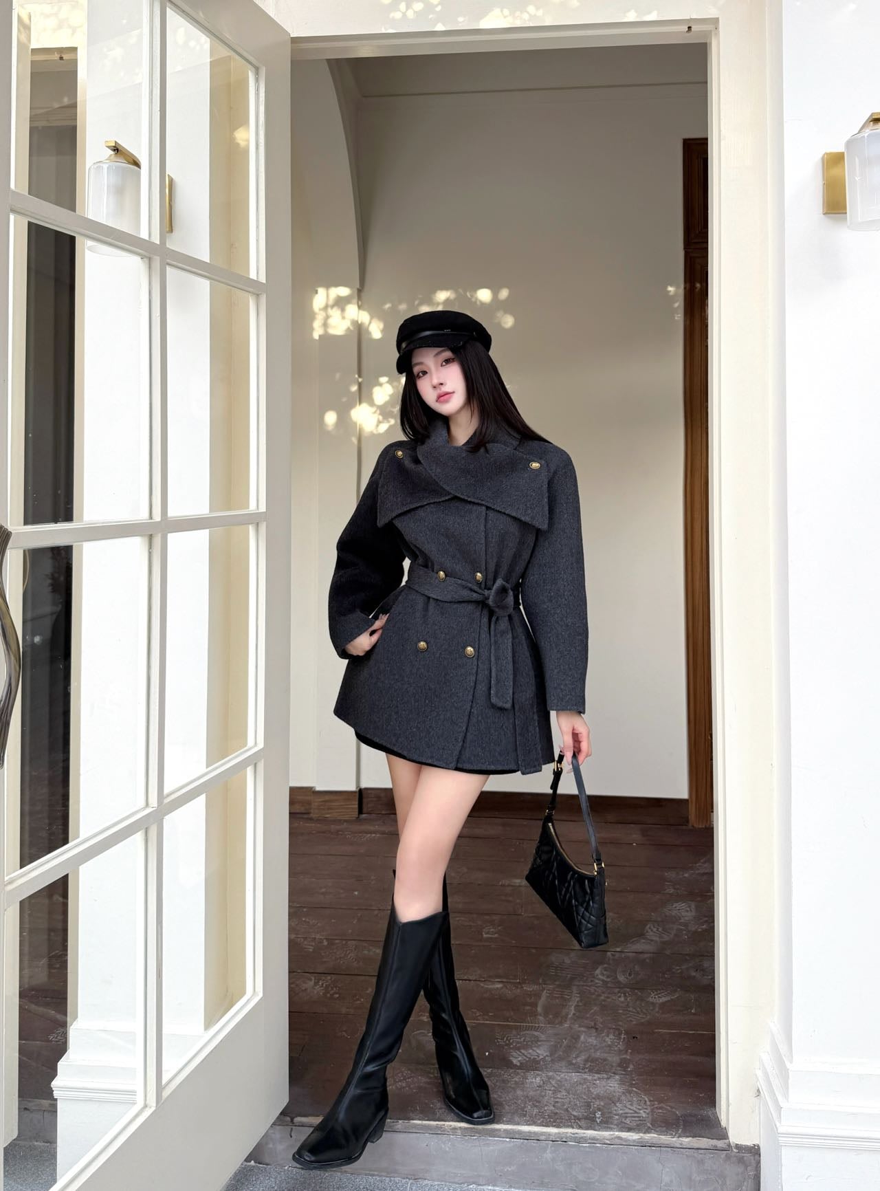 25FW woolen belted coats