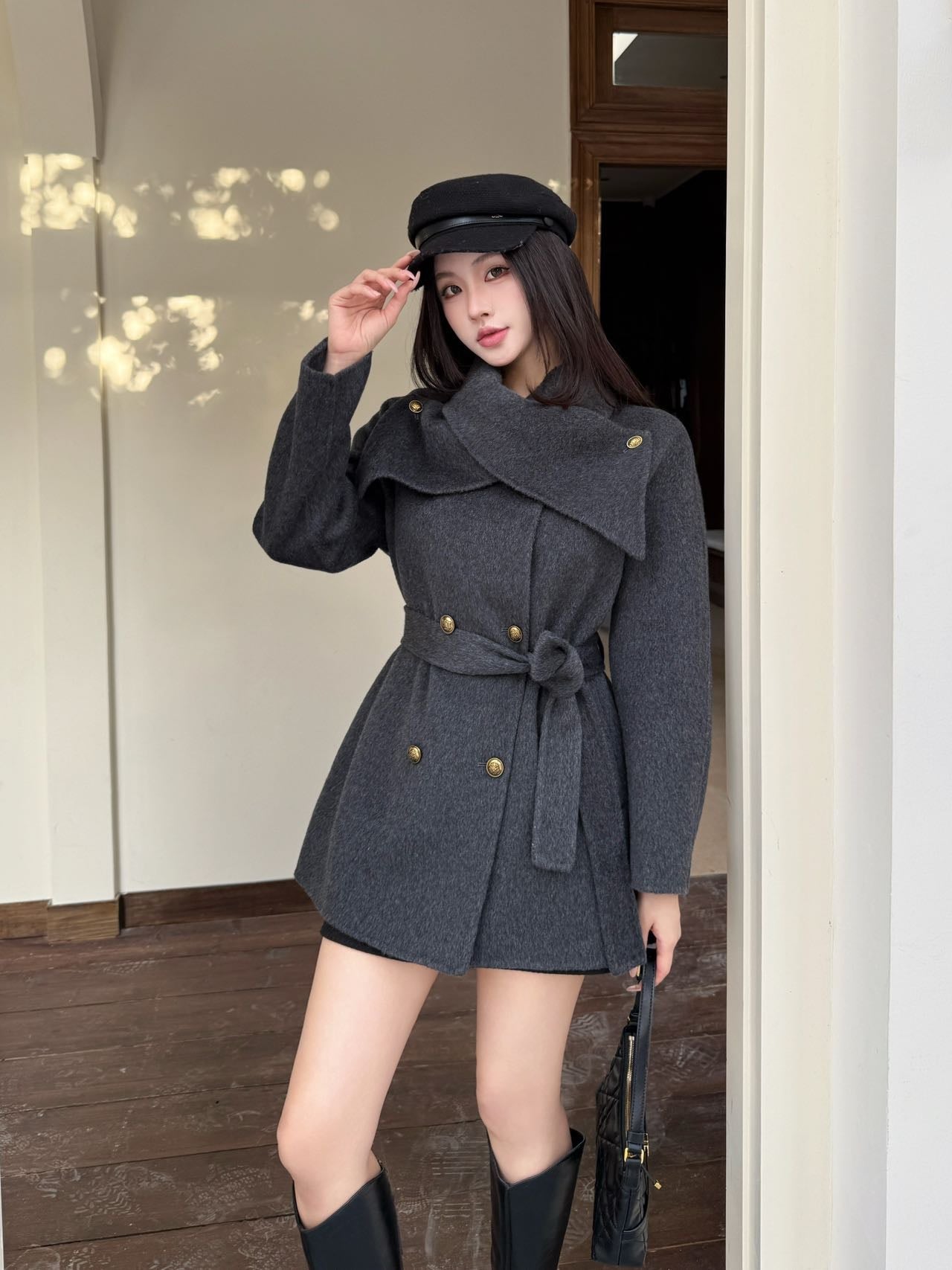 25FW woolen belted coats