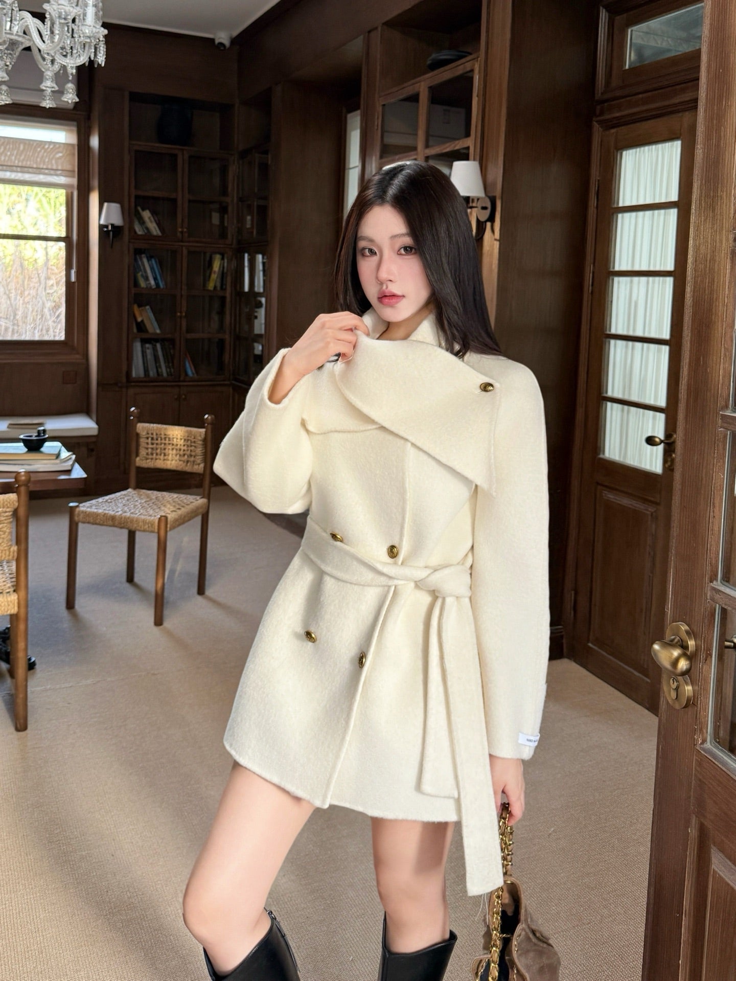 25FW woolen belted coats