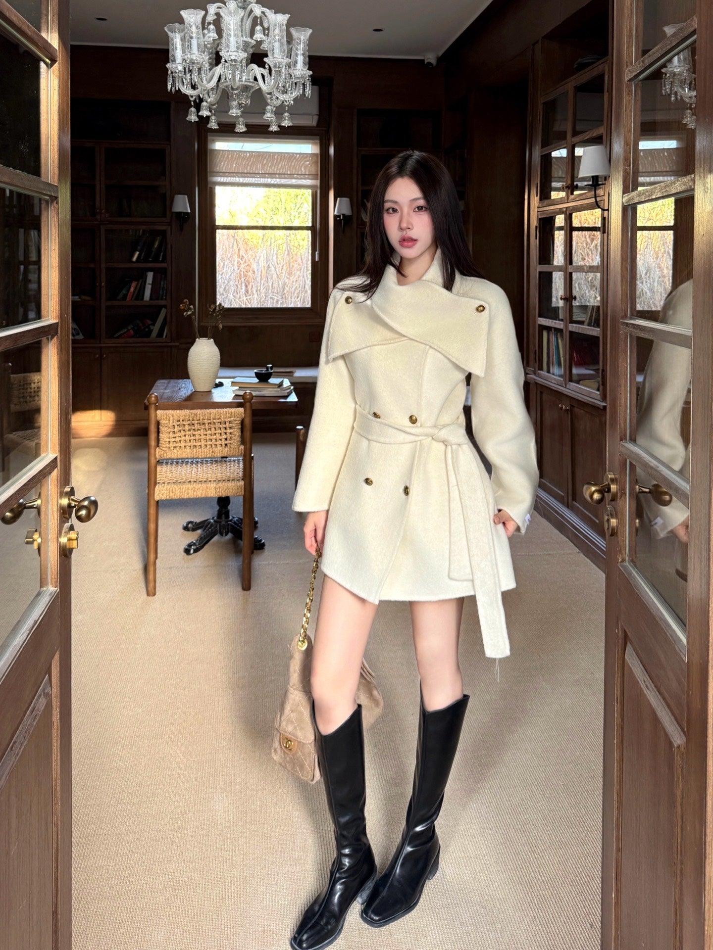 25FW woolen belted coats