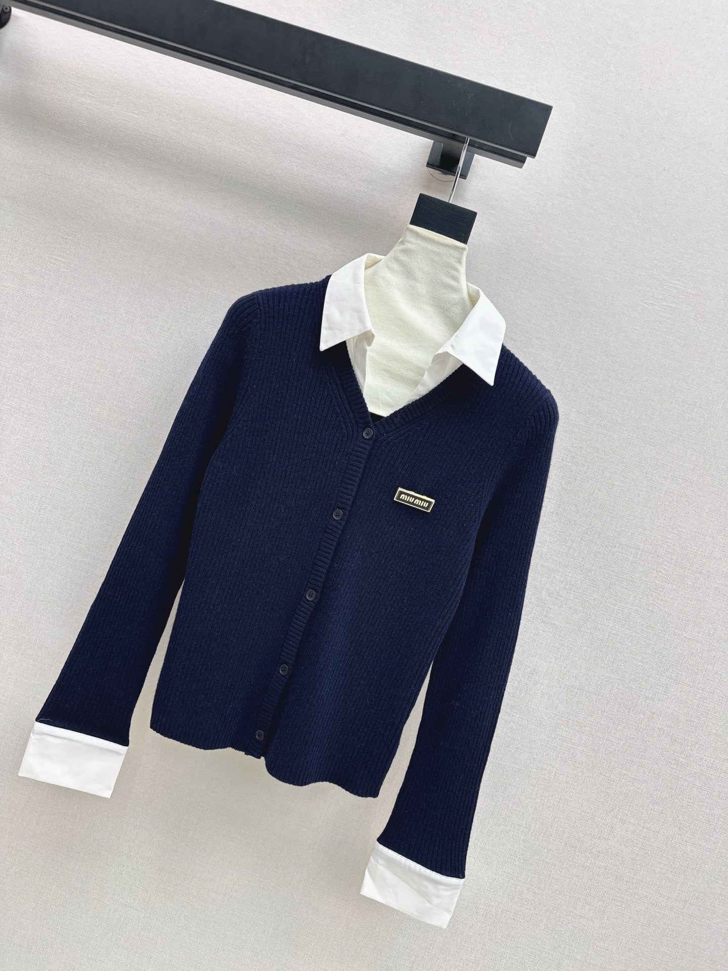 26SS 2-in-1 Strickhemd
