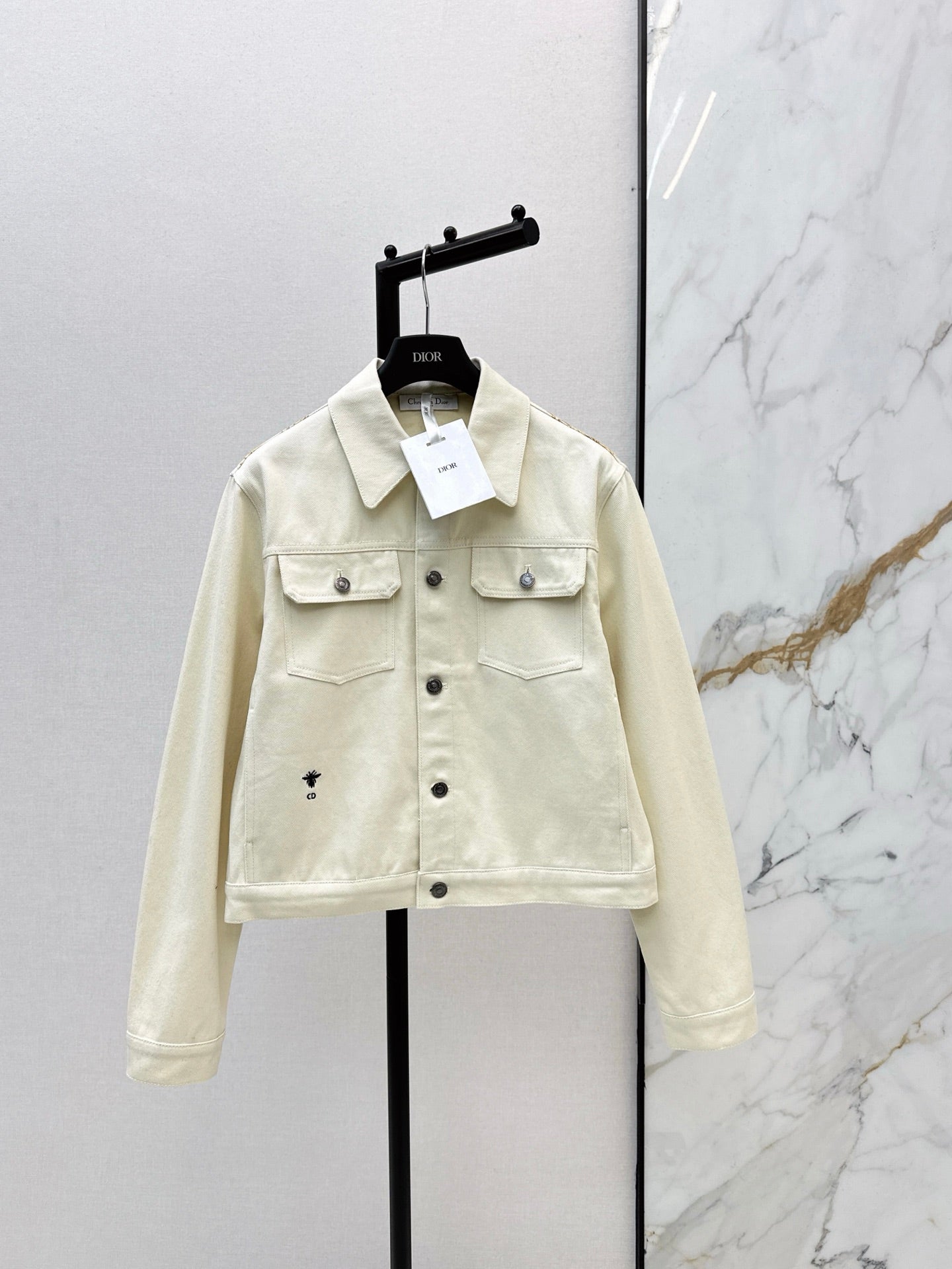 26SS bedruckte Jeansjacke