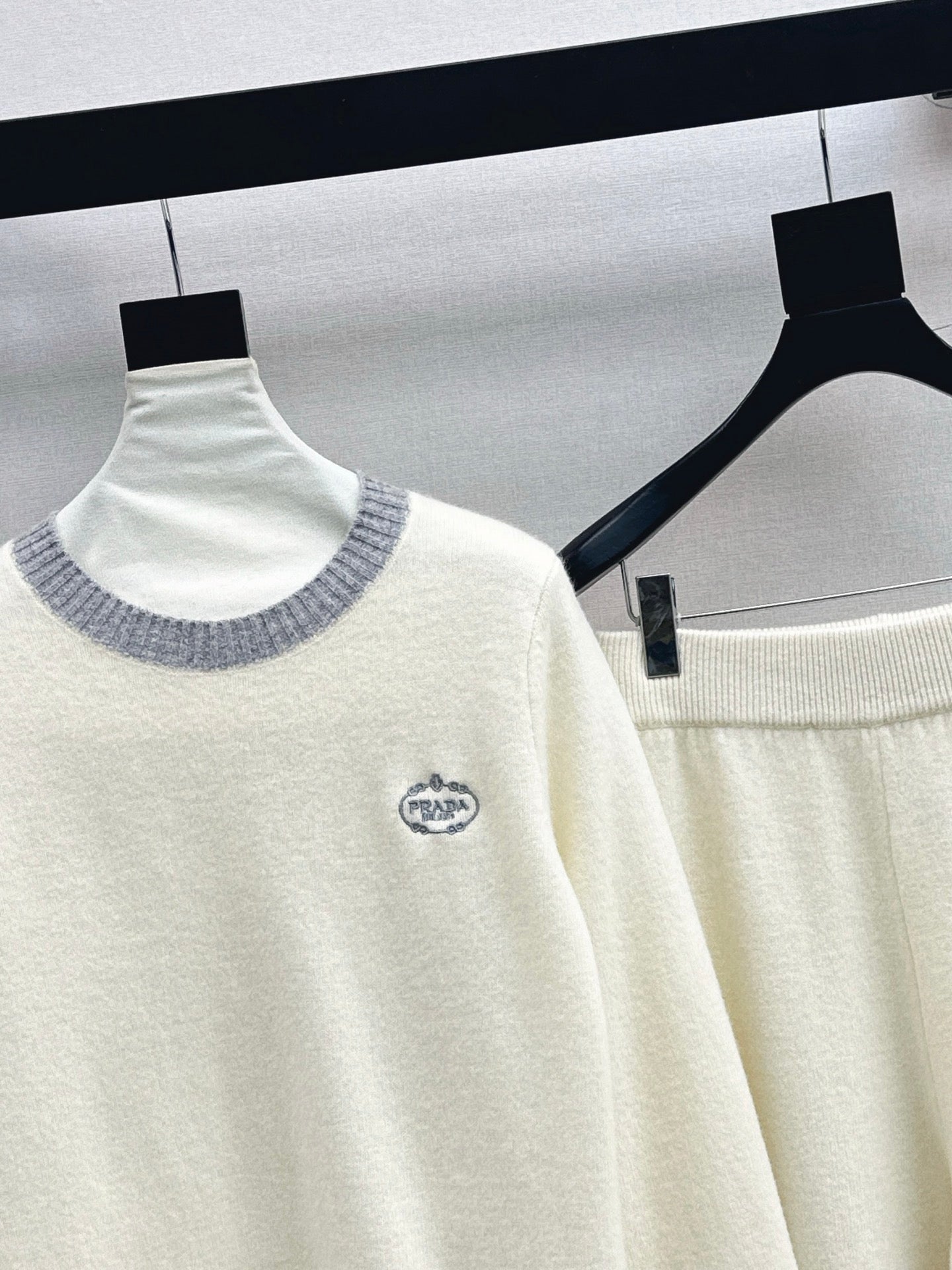 25FW NEW wool sweater +wide-leg pants outfit set