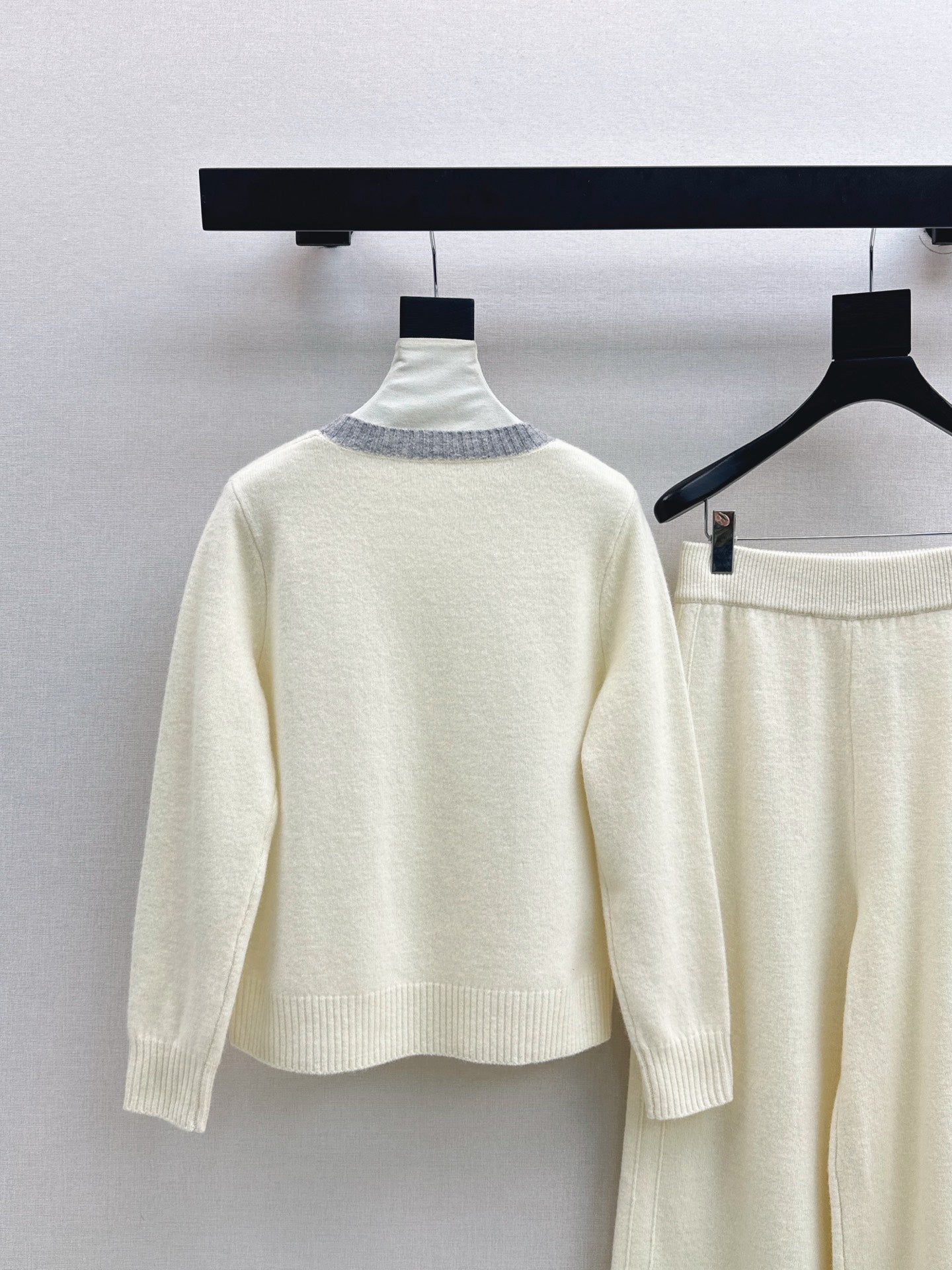 25FW NEW wool sweater +wide-leg pants outfit set