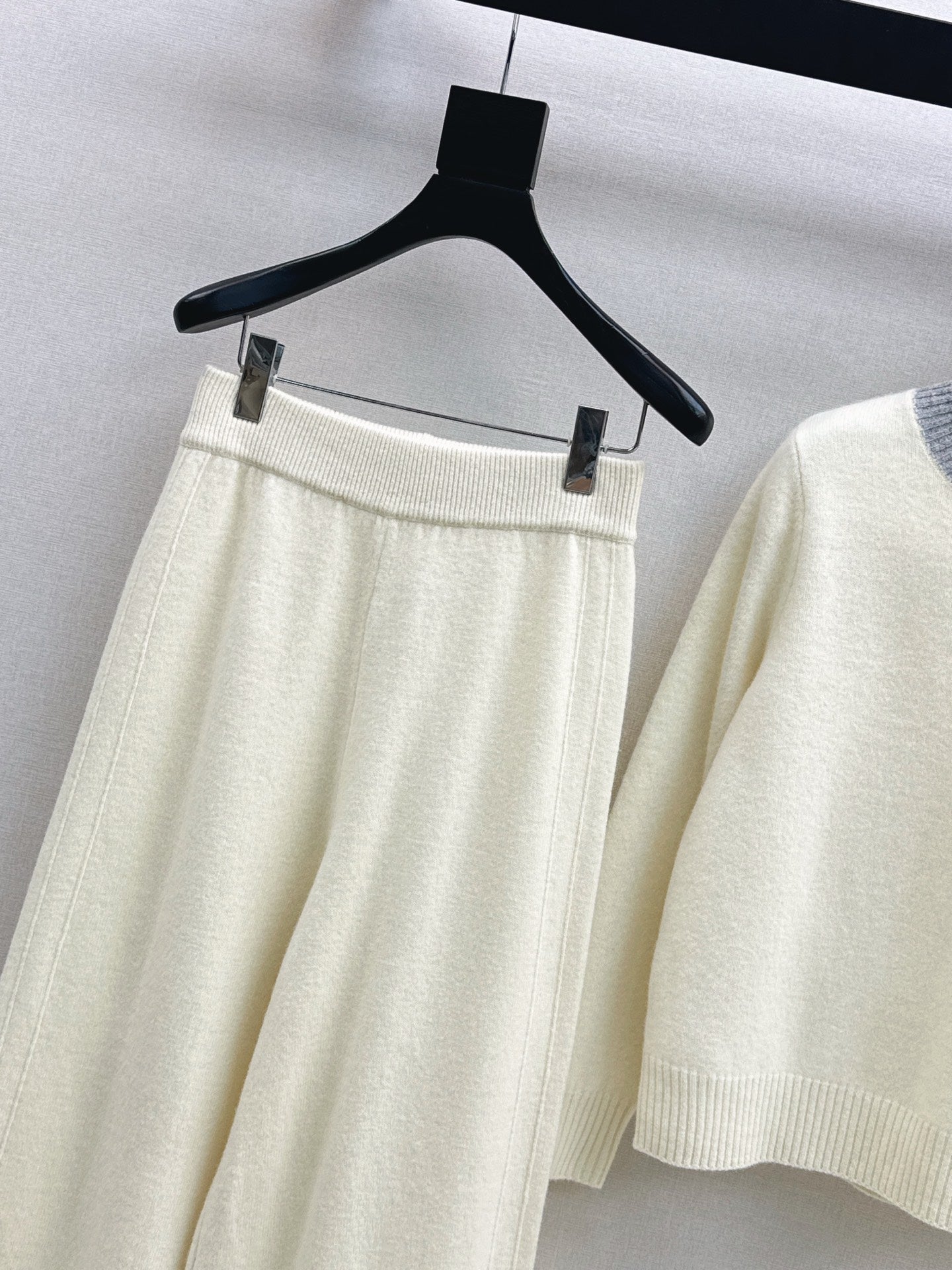 25FW NEW wool sweater +wide-leg pants outfit set