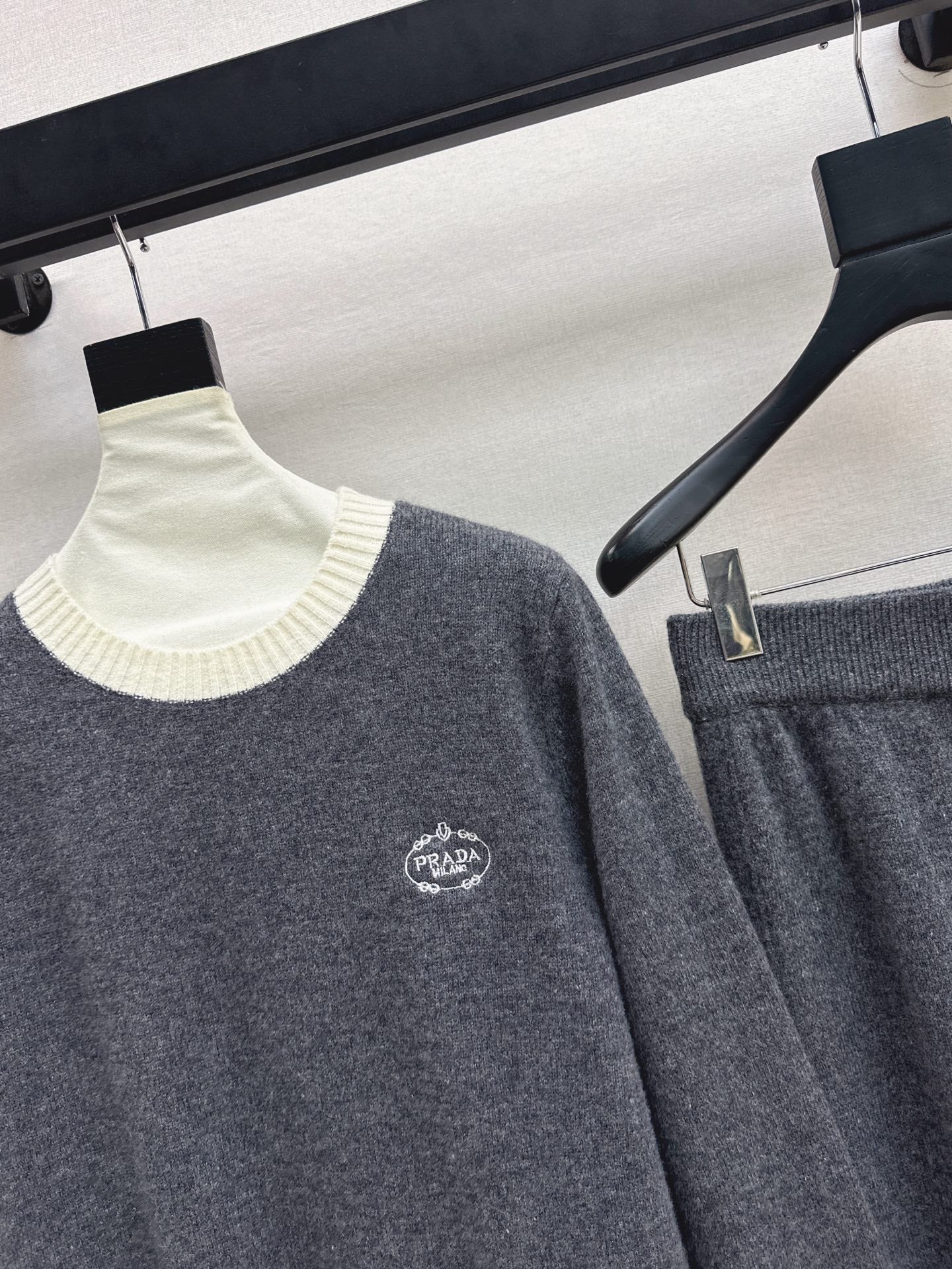 25FW NEW wool sweater +wide-leg pants outfit set