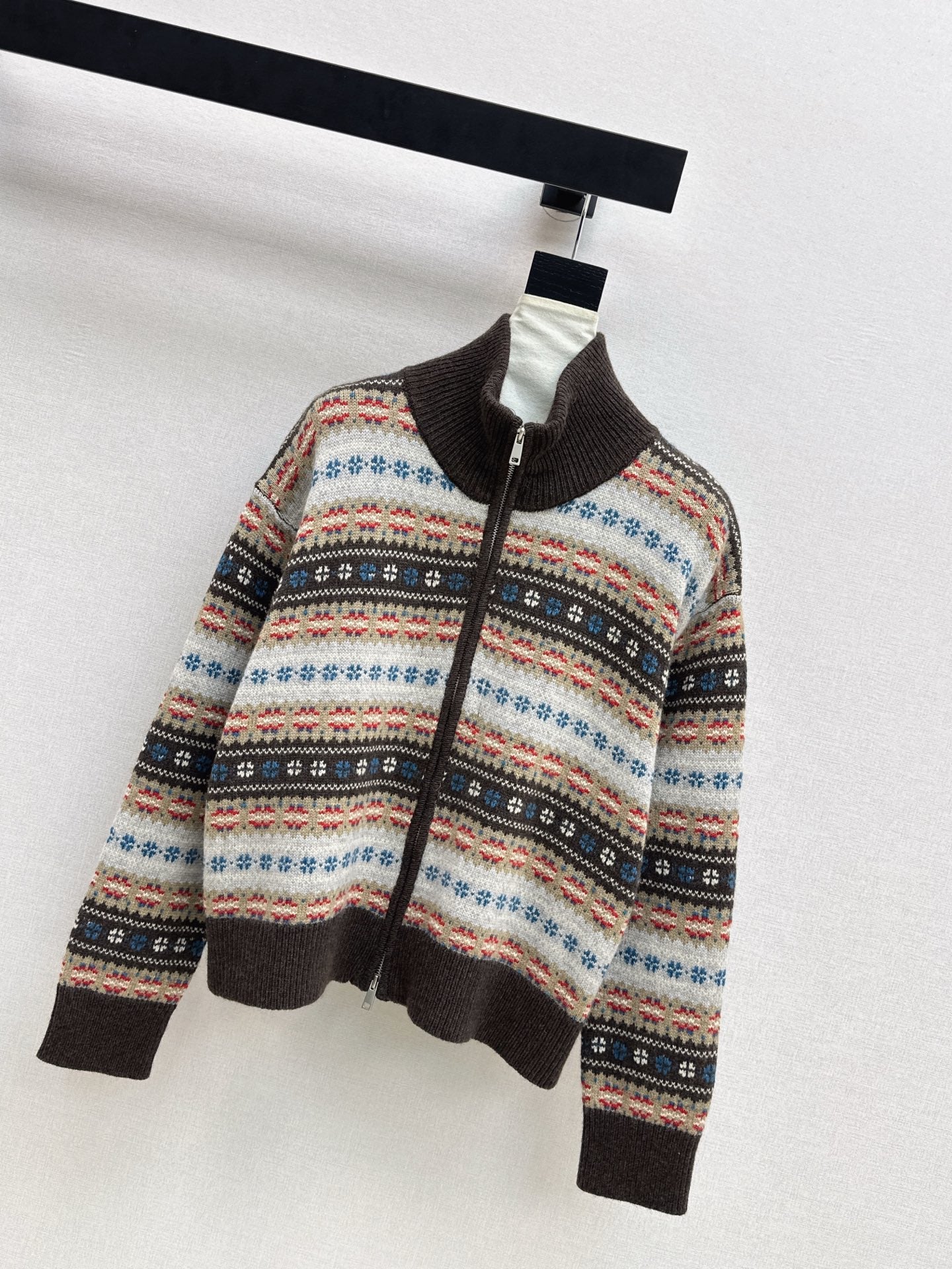 26SS Fair Isle Strickjacke