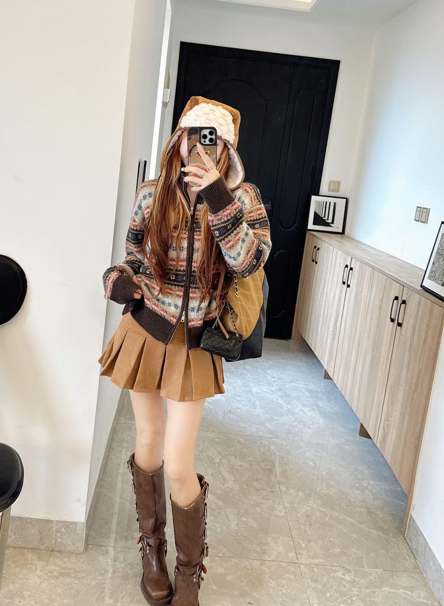 26SS Fair Isle Strickjacke