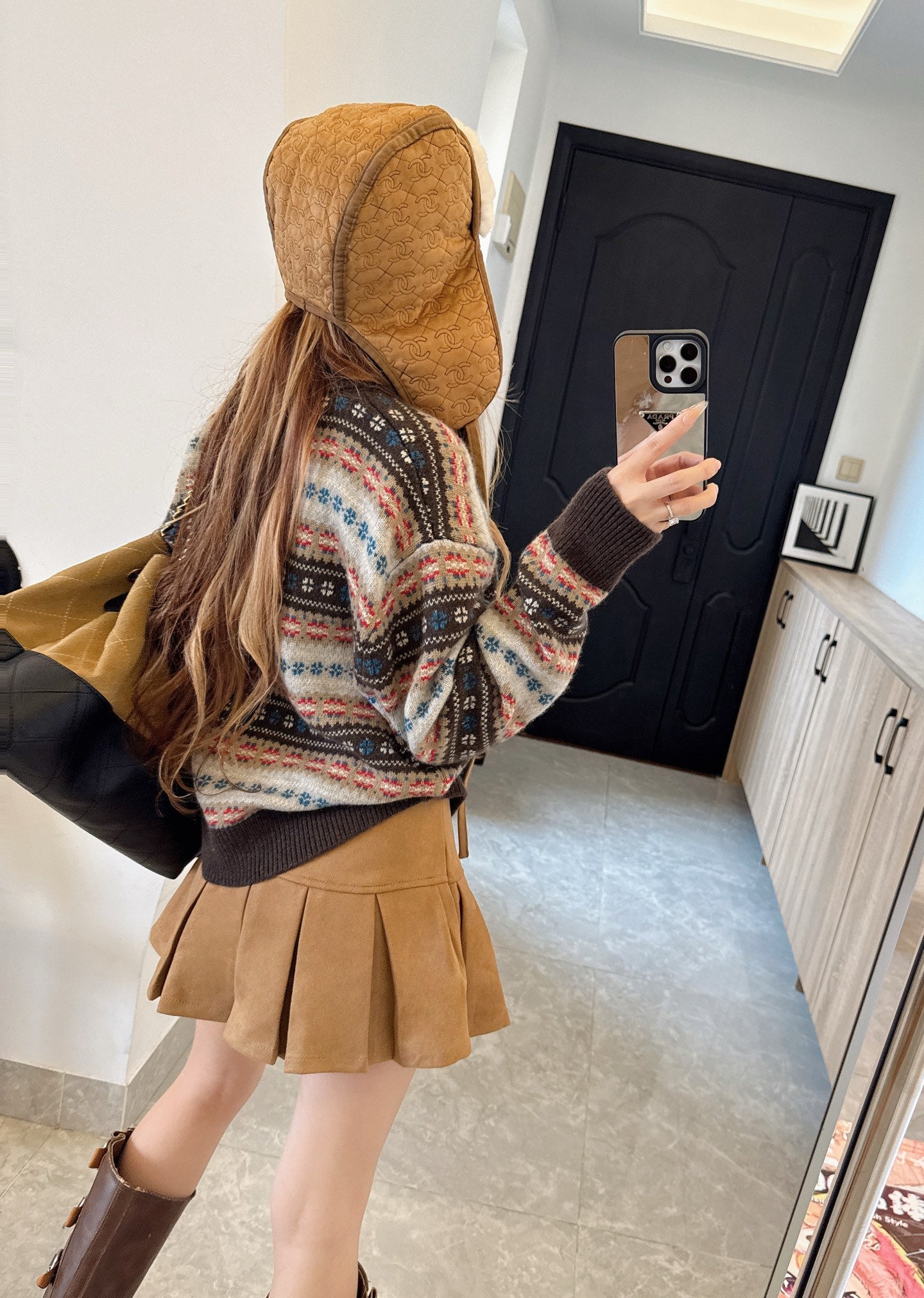 26SS Fair Isle Strickjacke