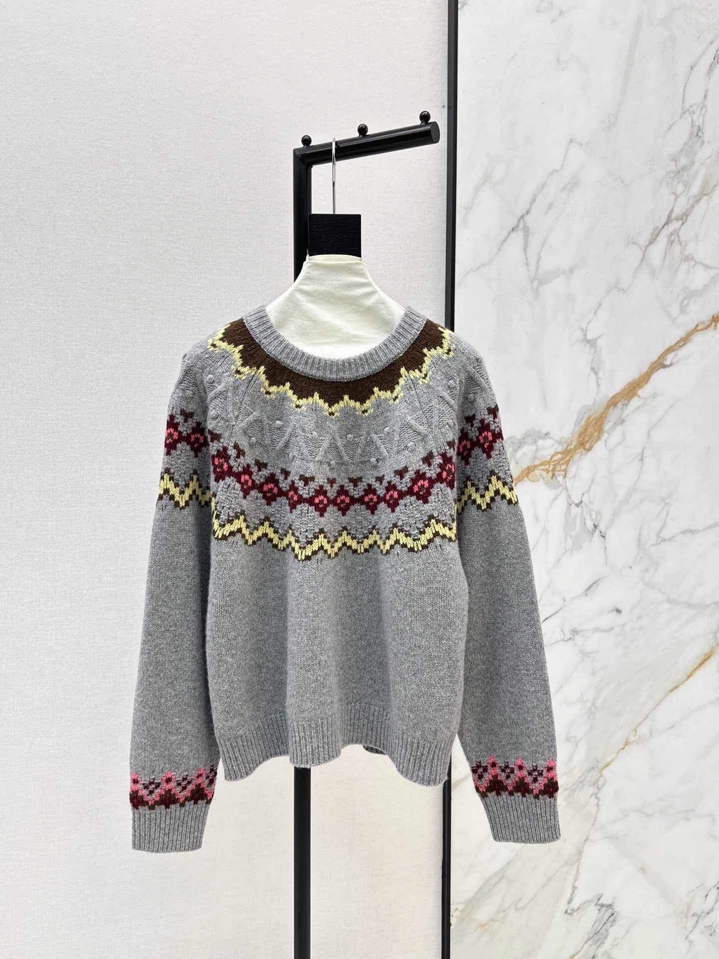 25FW  fair isle knit sweater