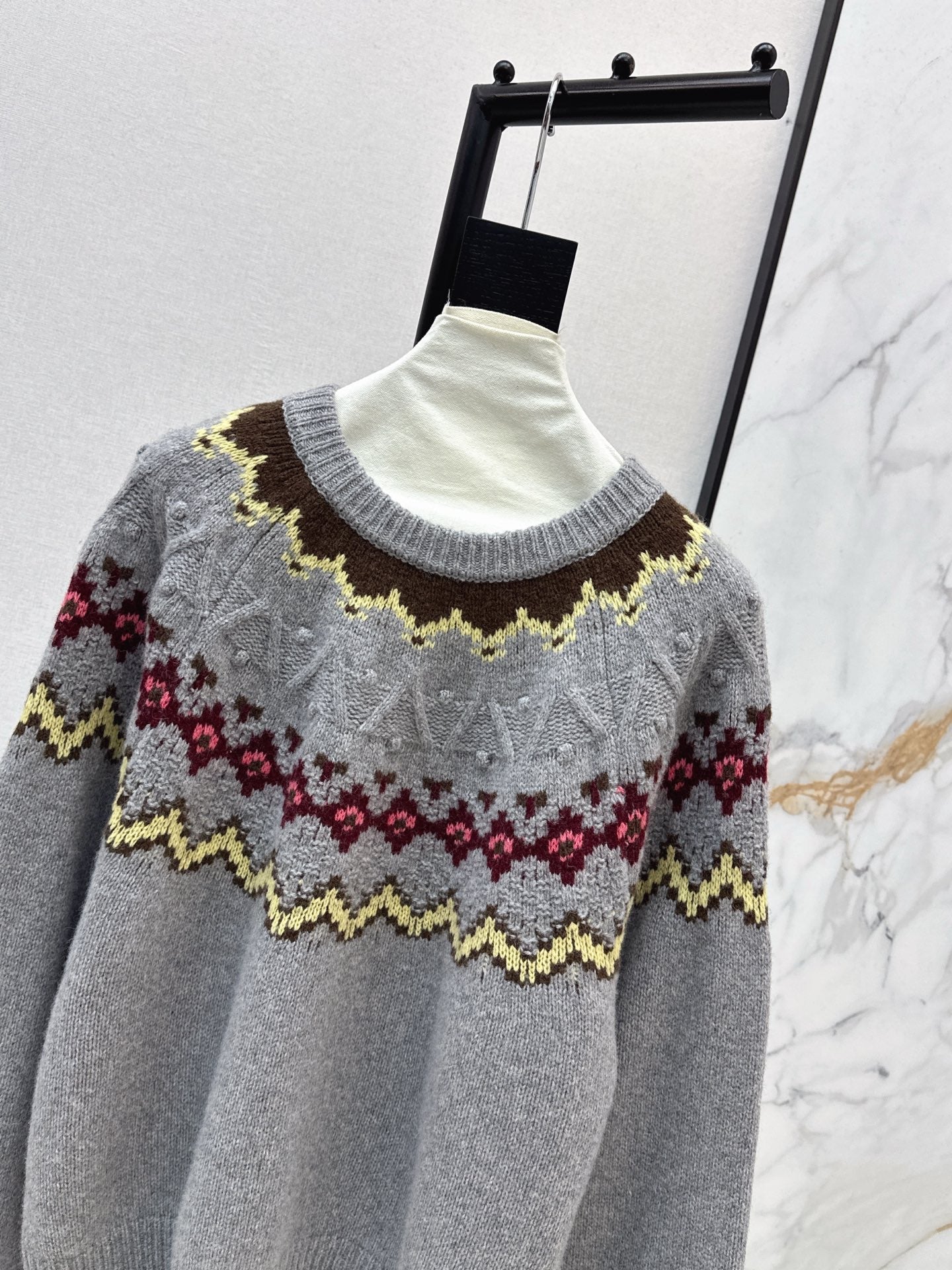 25FW  fair isle knit sweater
