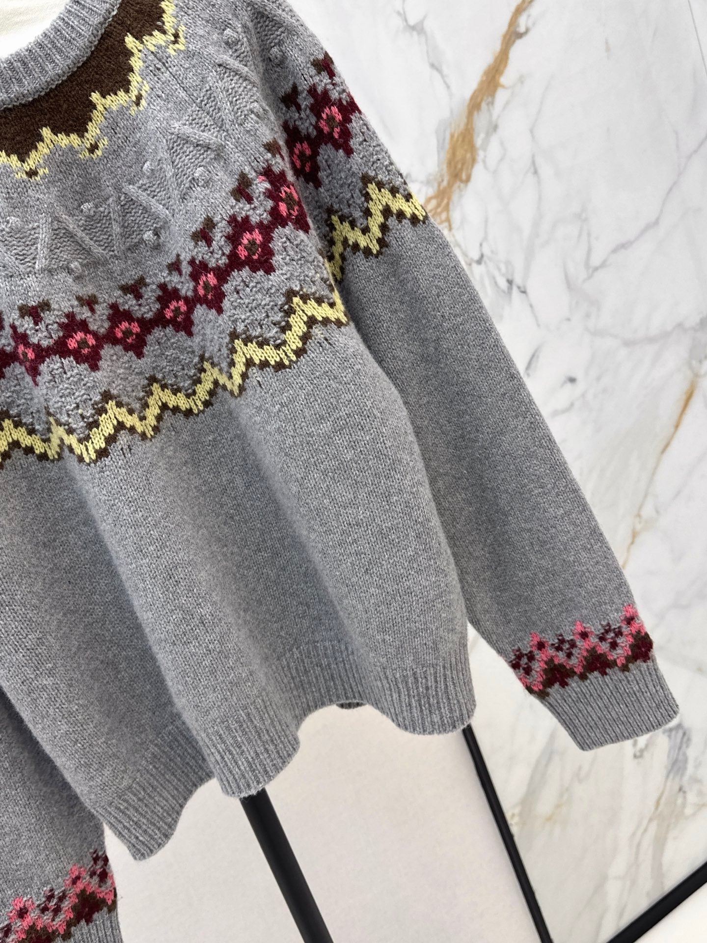 25FW  fair isle knit sweater