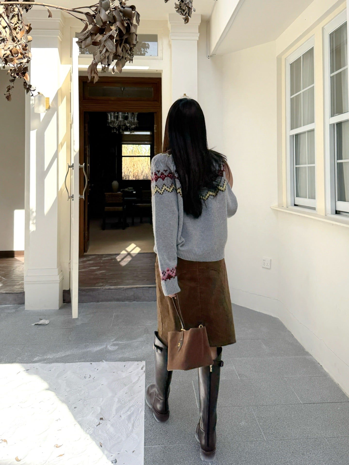 25FW  fair isle knit sweater