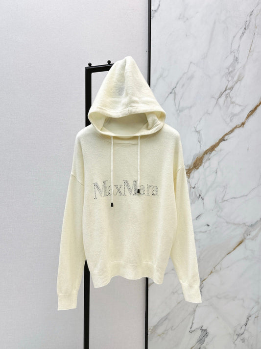 26SS  rhinestone hooded sweater