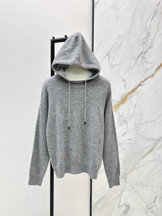 26SS  rhinestone hooded sweater
