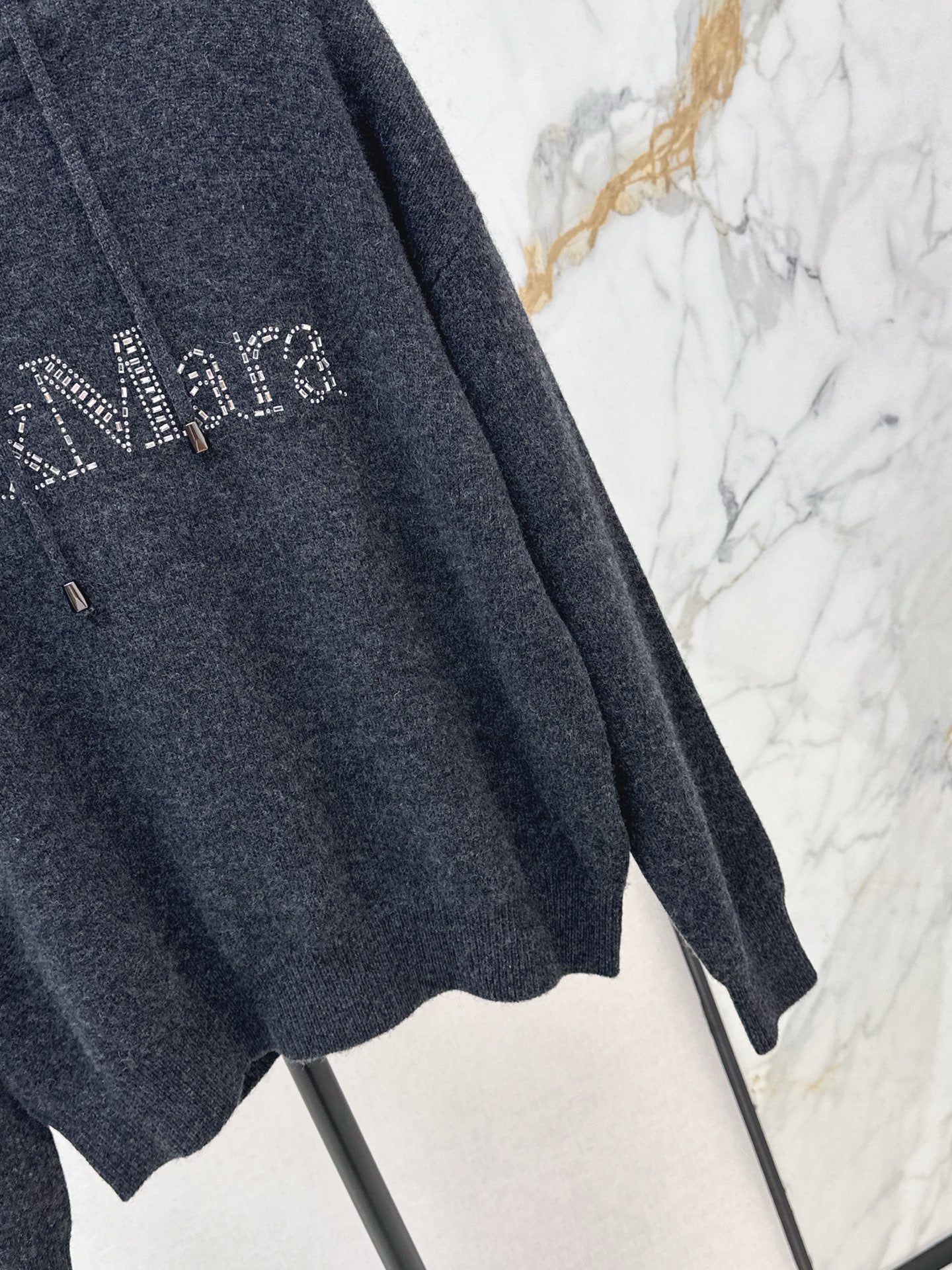 26SS Kapuzenpullover mit Strasssteinen