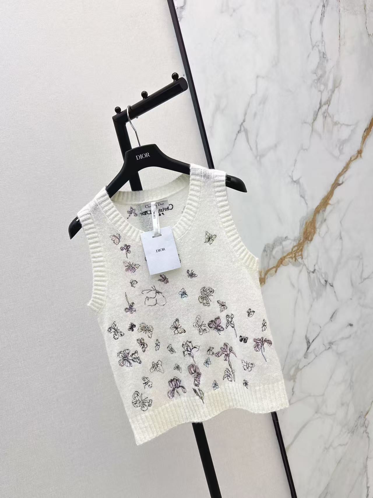 26SS  embroidery knit vest