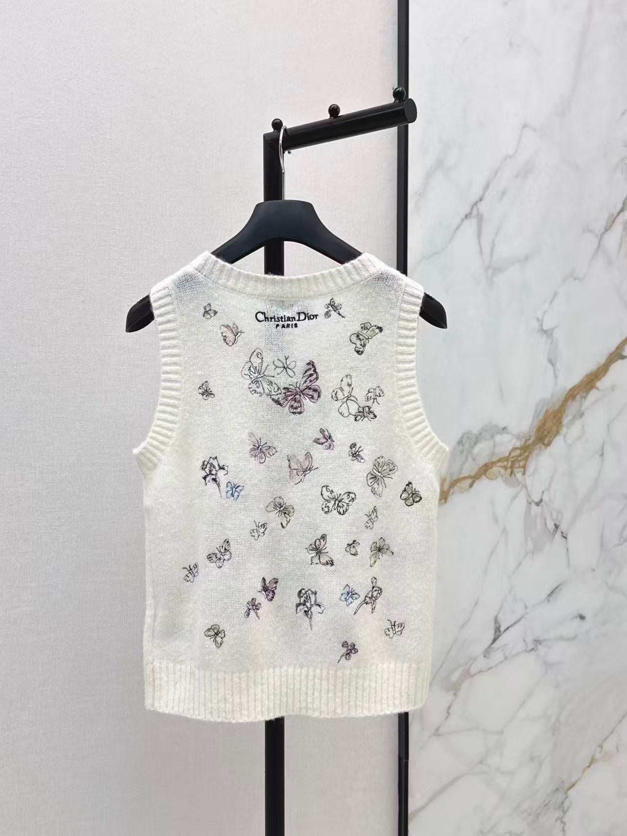 26SS  embroidery knit vest
