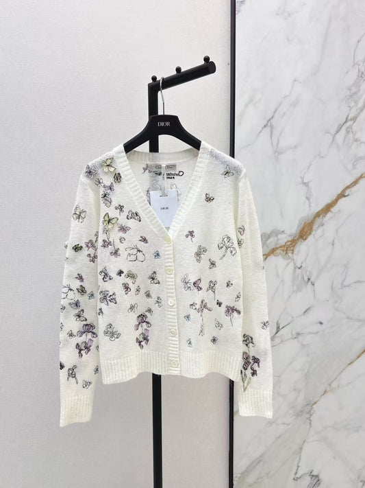 26ss  embroider knit cardigan