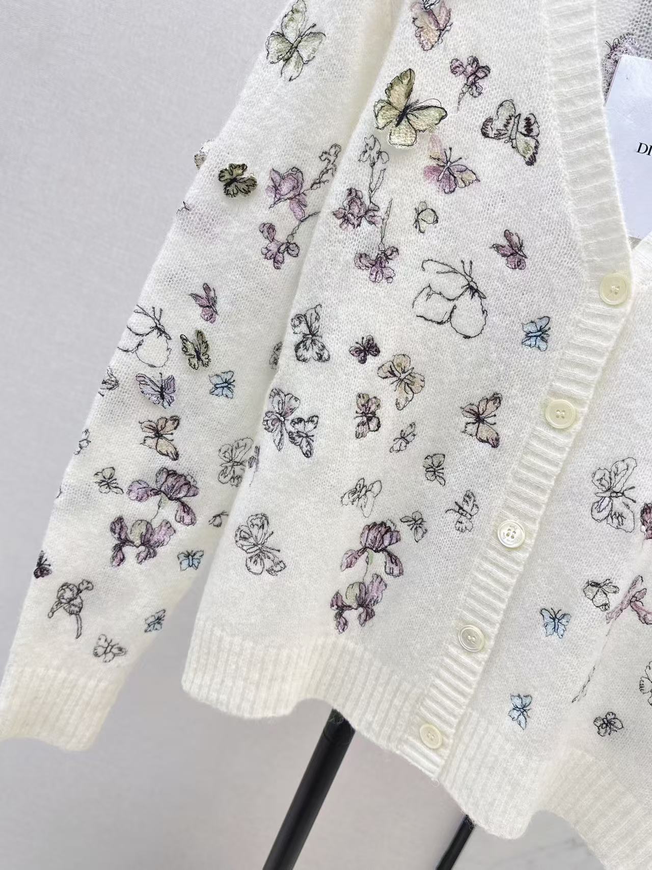 26ss  embroider knit cardigan