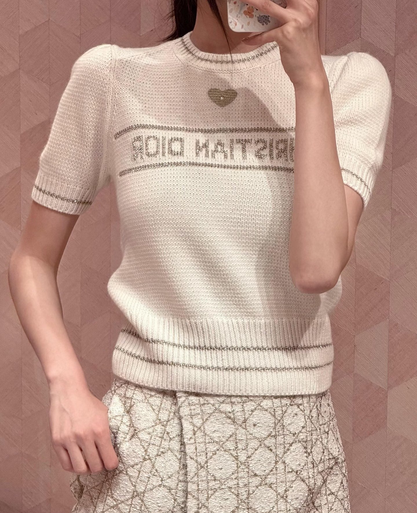 🔥HEISS🔥Höchste Qualität🔥26SS gestickter, gestrickter Kurzarmpullover