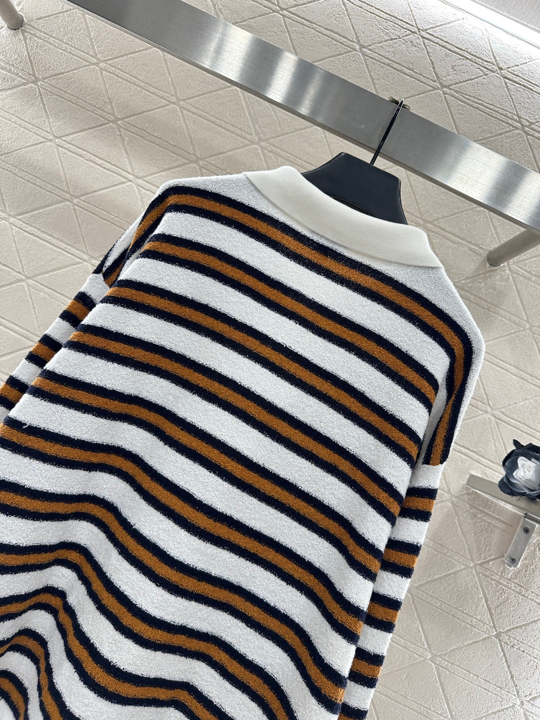 25FW knit stripe polo shirts