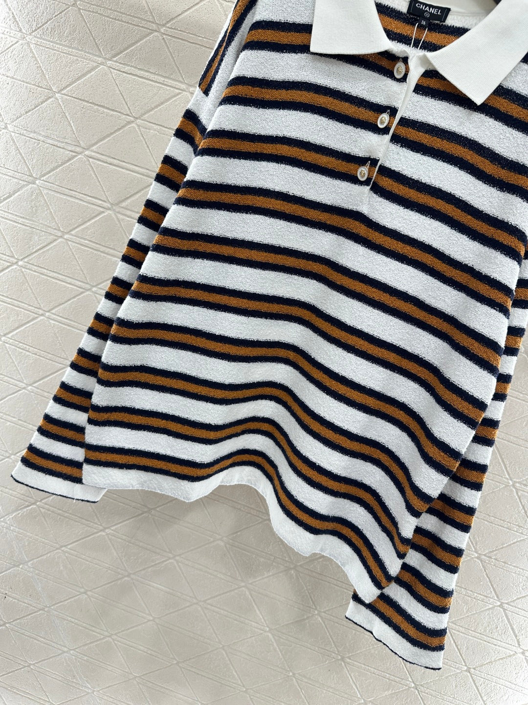 25FW knit stripe polo shirts