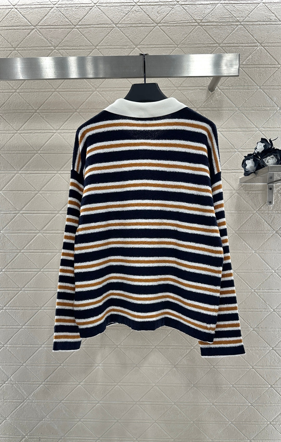 25FW knit stripe polo shirts