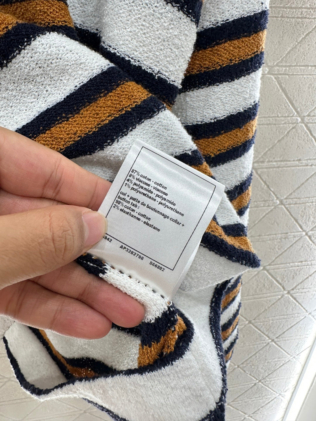 25FW knit stripe polo shirts