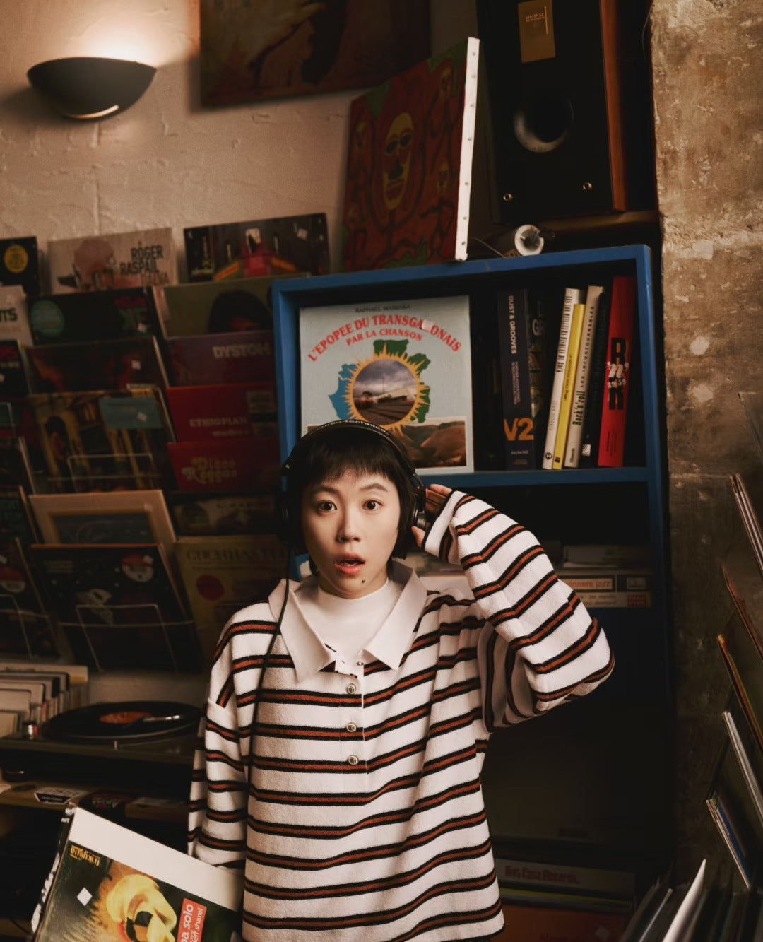 25FW knit stripe polo shirts