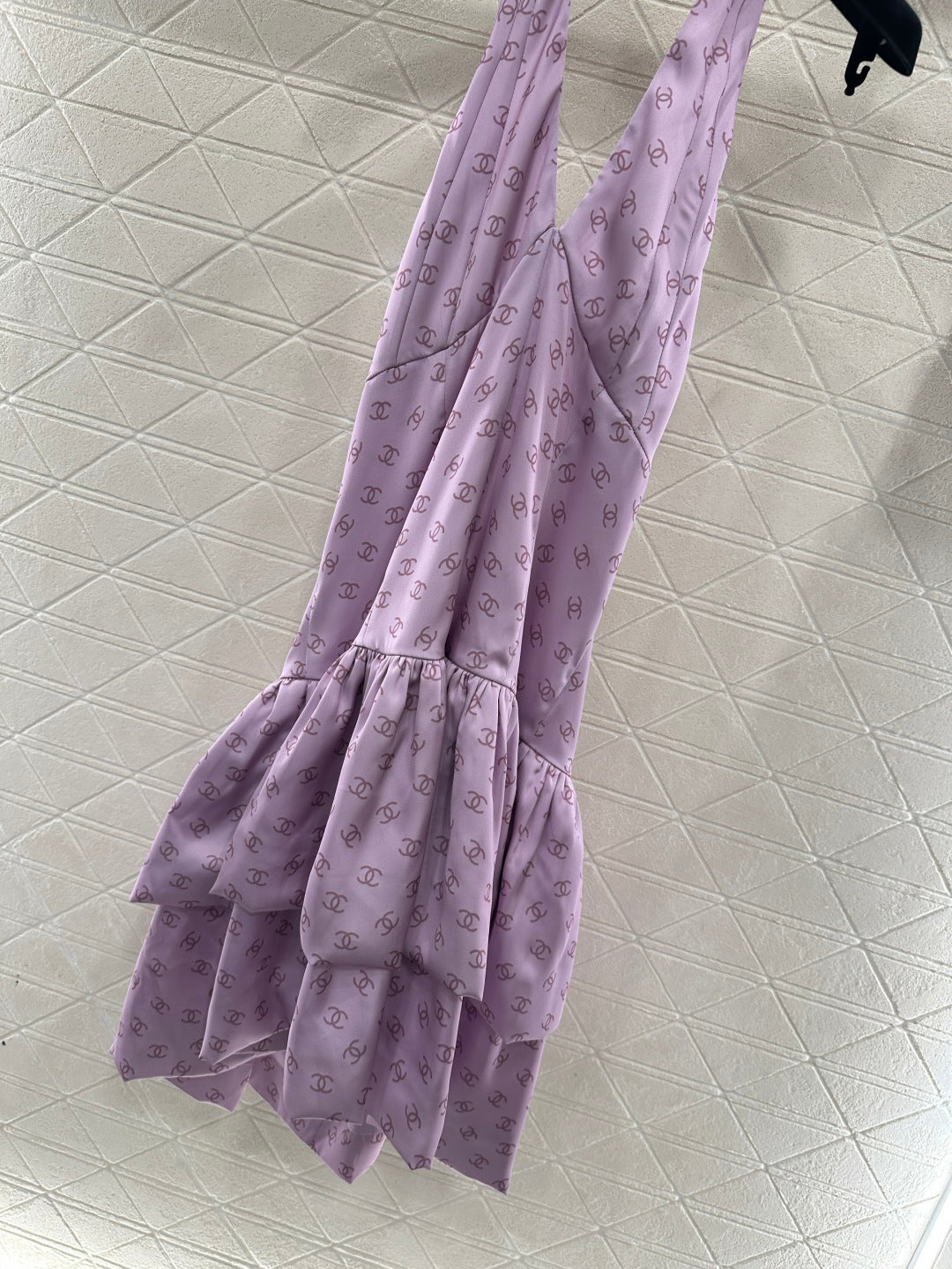 25FW print halter neck dress