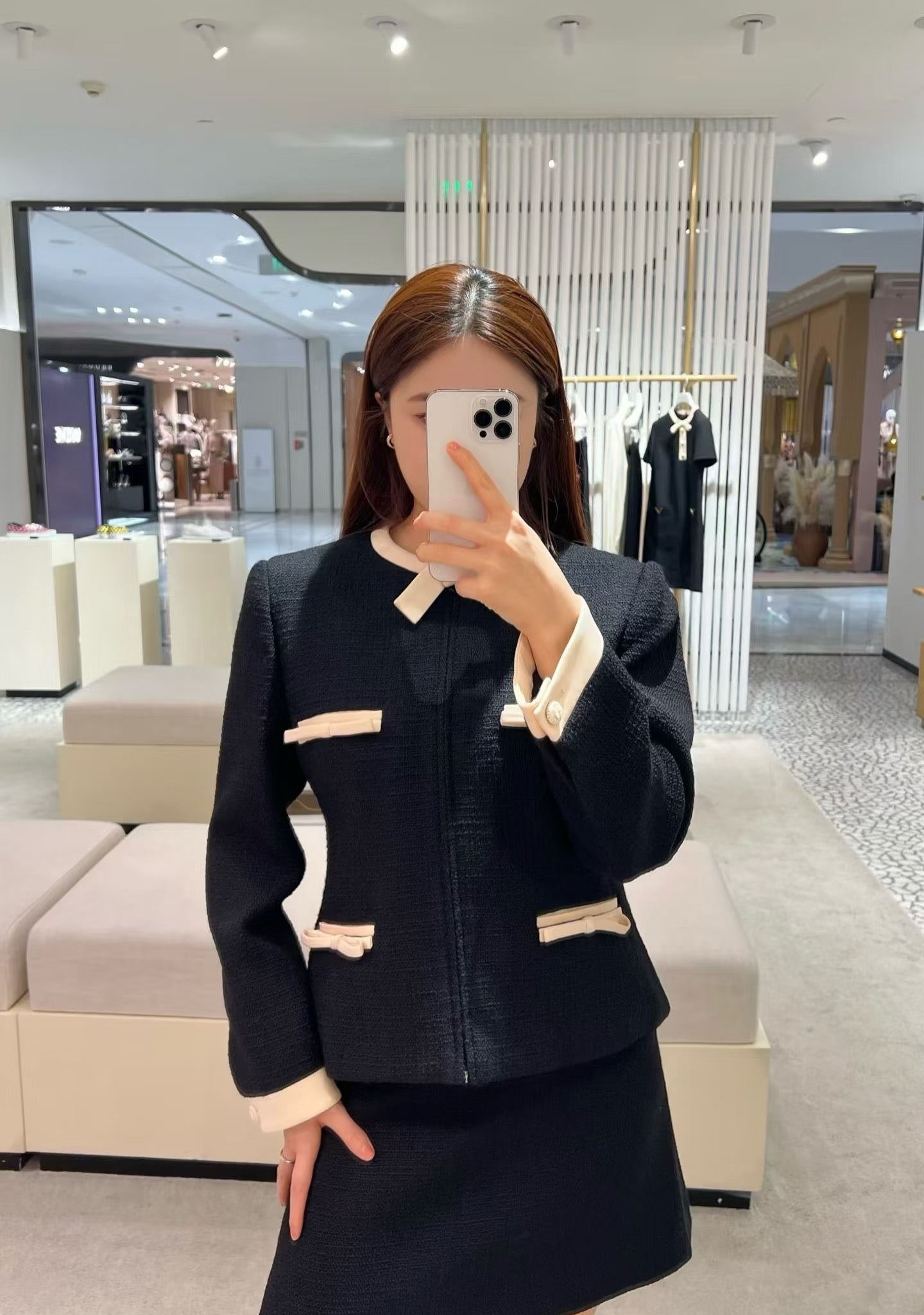 26SS woven A-line skirt