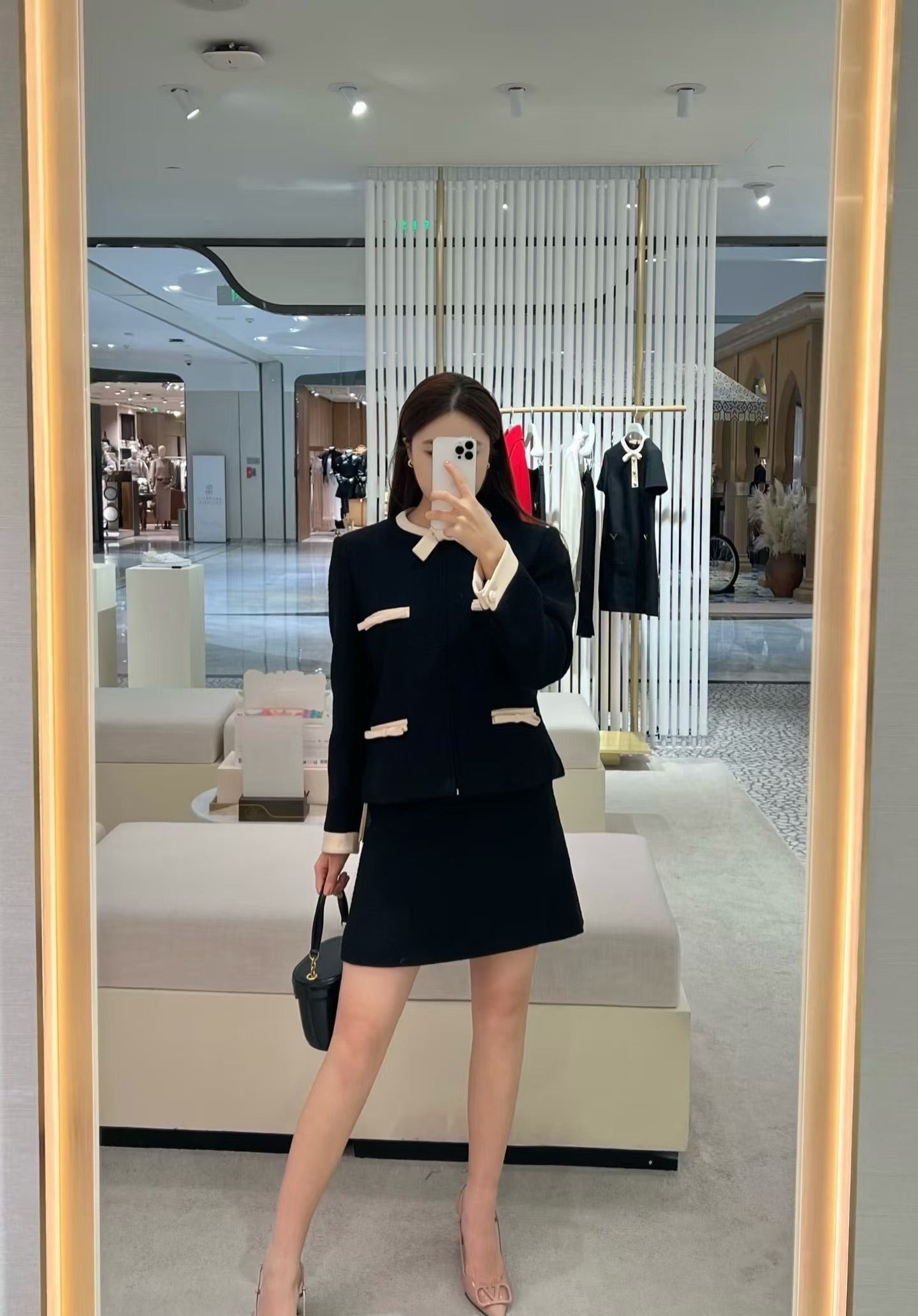 26SS woven A-line skirt