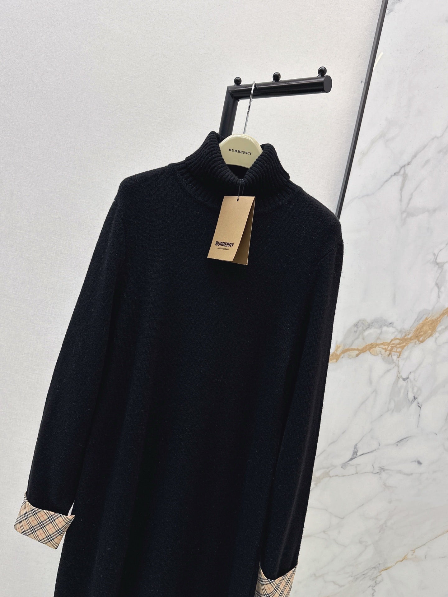 25SS  2in1 contrast wool dress