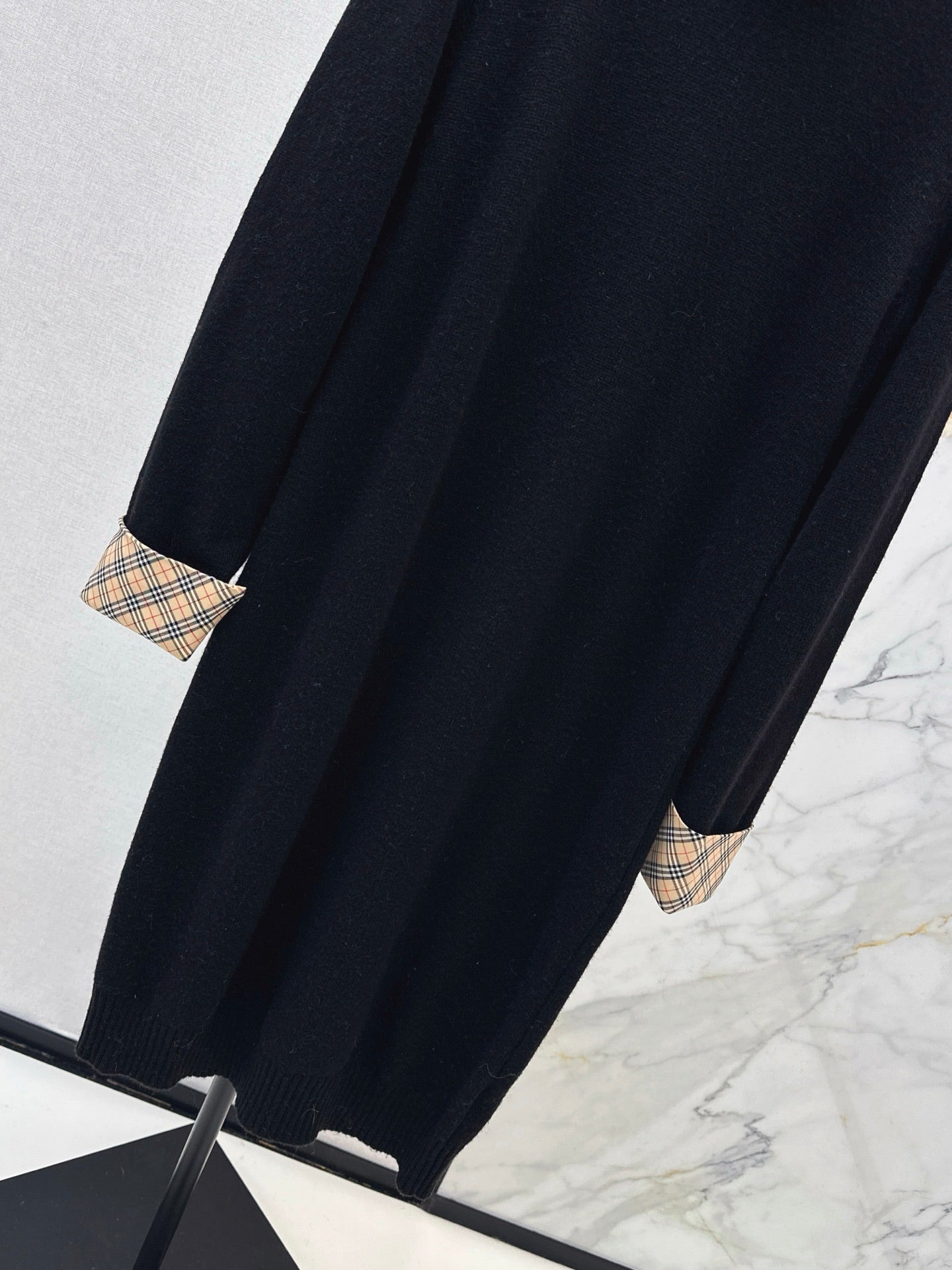 25SS  2in1 contrast wool dress