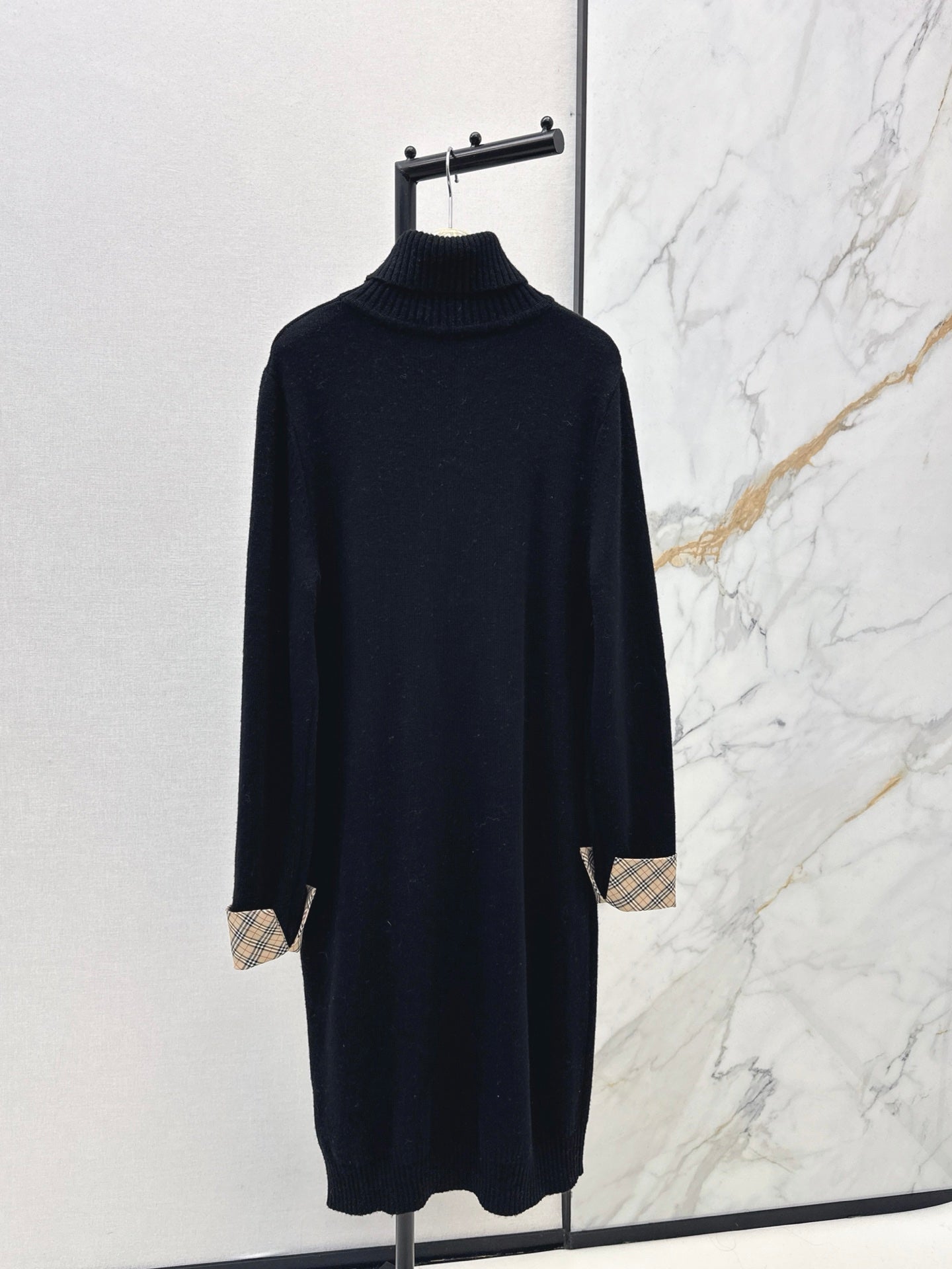 25SS  2in1 contrast wool dress