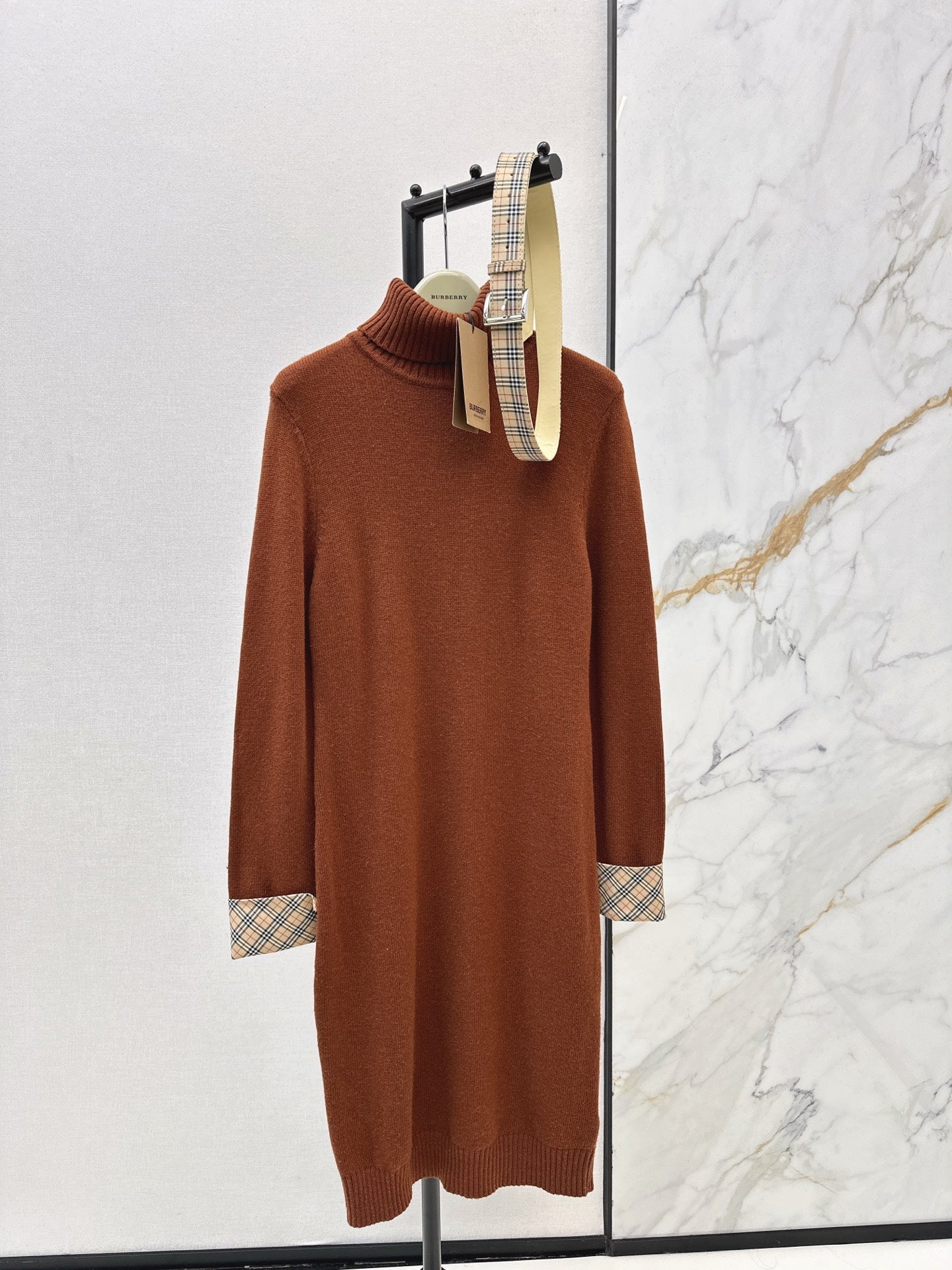 25SS  2in1 contrast wool dress