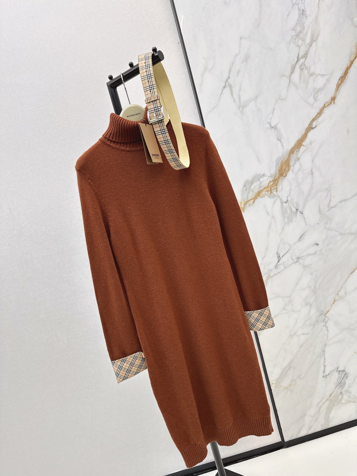 25SS  2in1 contrast wool dress