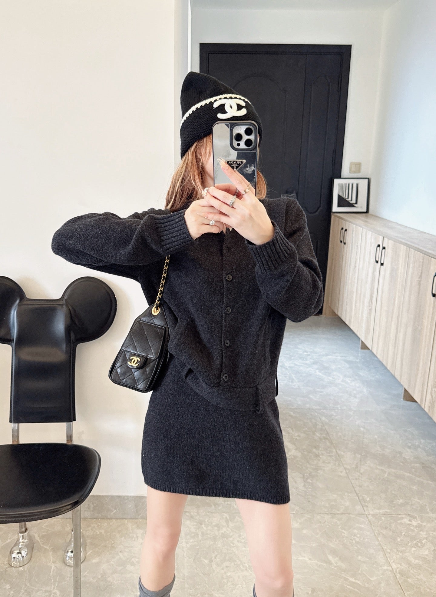 26SS  wool jacket skirt outfit set