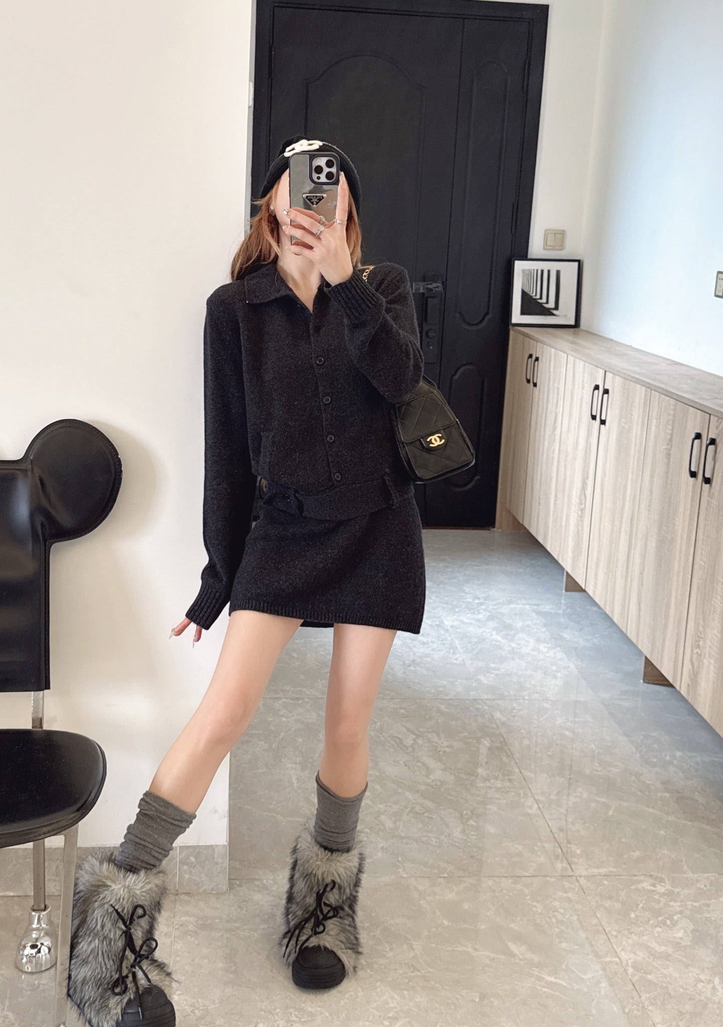 26SS  wool jacket skirt outfit set