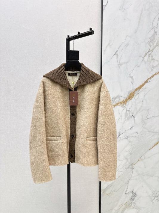 25FW  contrast woolen jacket