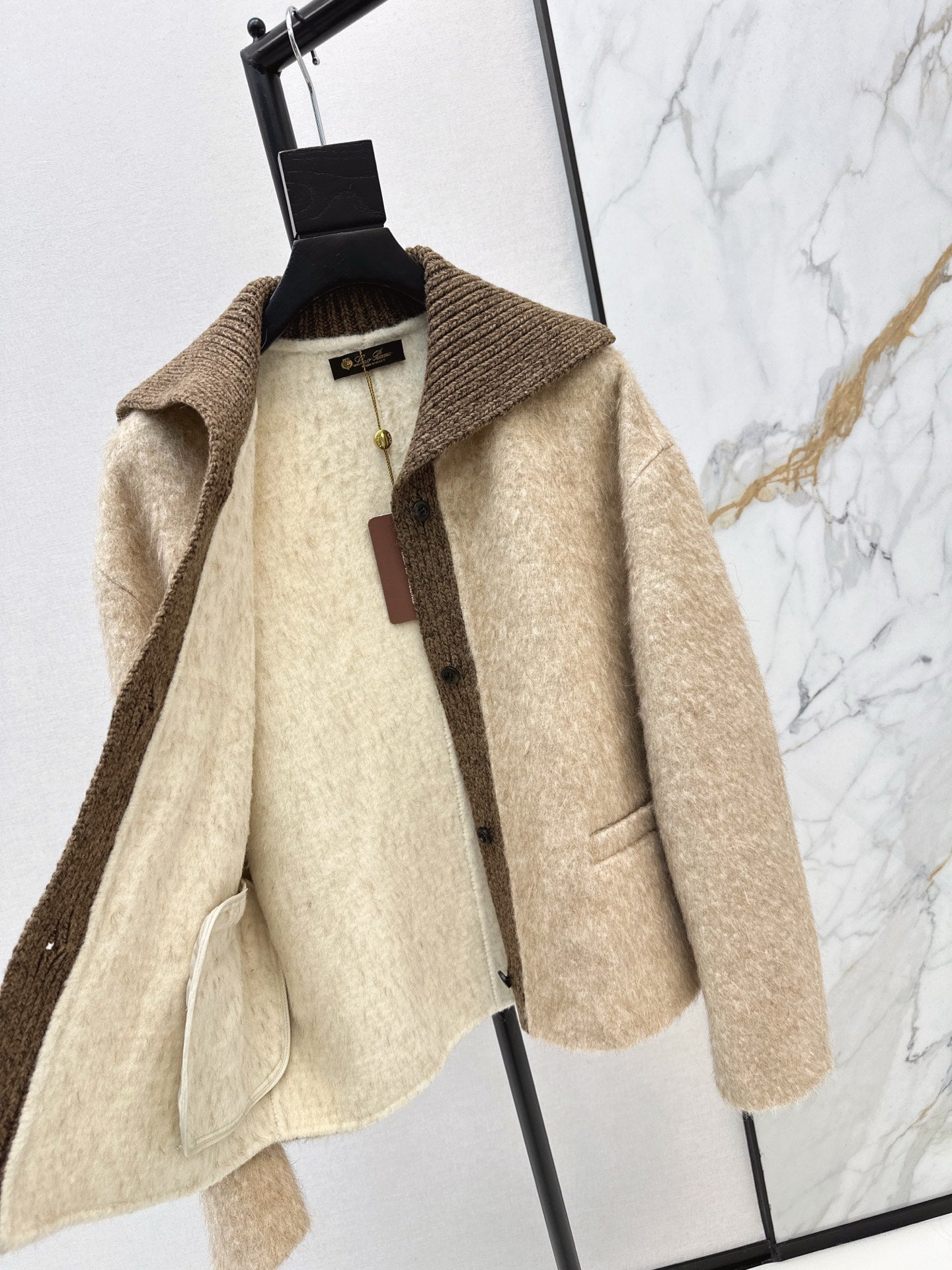 25FW  contrast woolen jacket