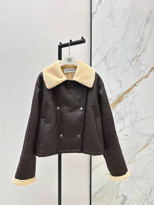 25FW lamb fleece biker