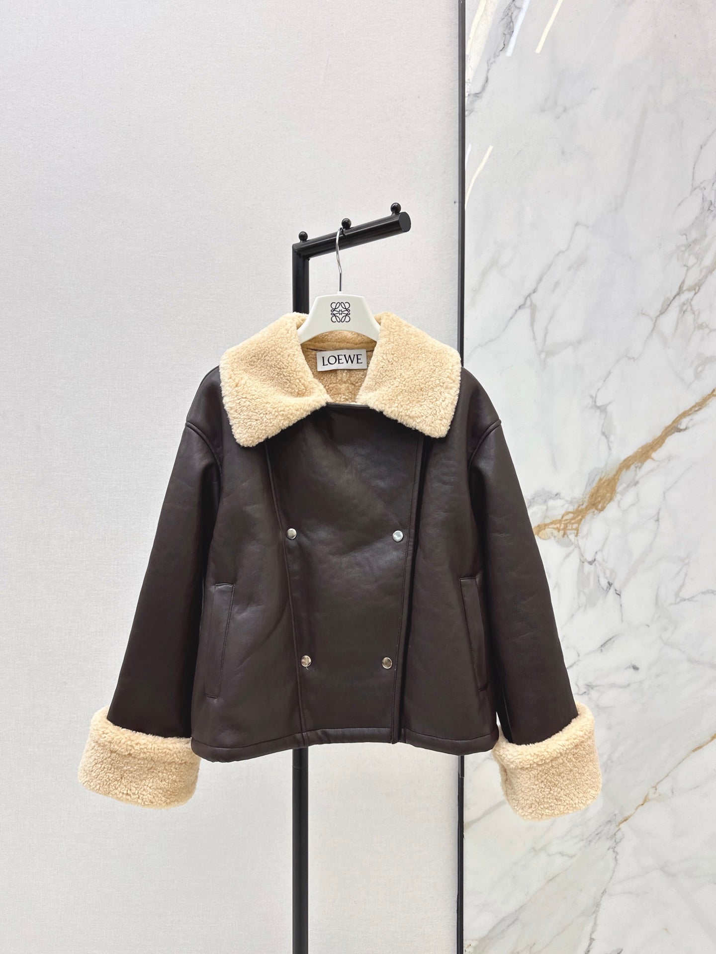 25FW lamb fleece biker