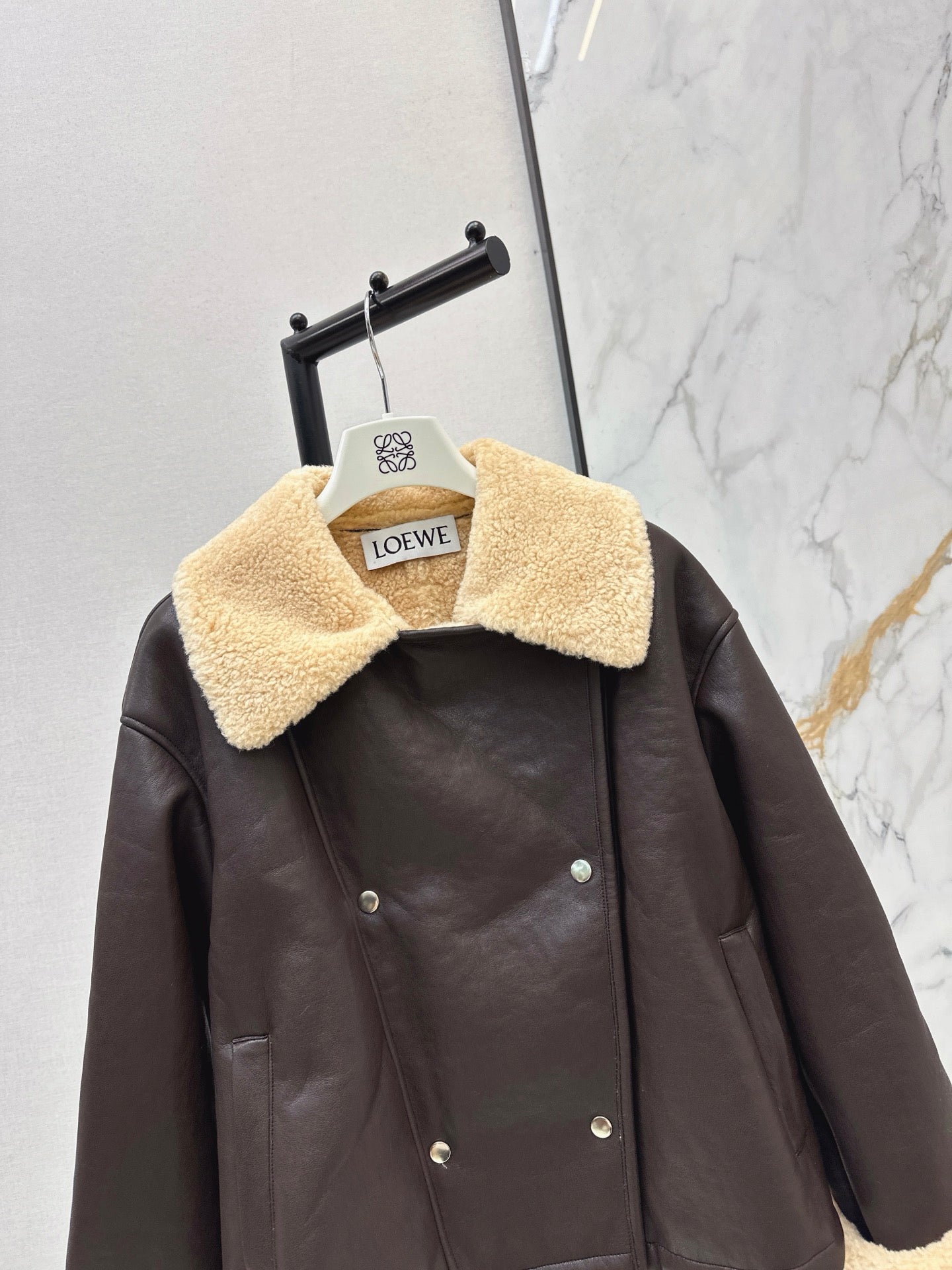 25FW lamb fleece biker