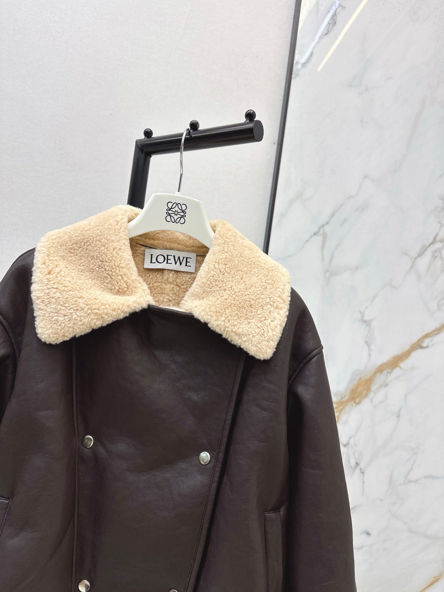 25FW lamb fleece biker