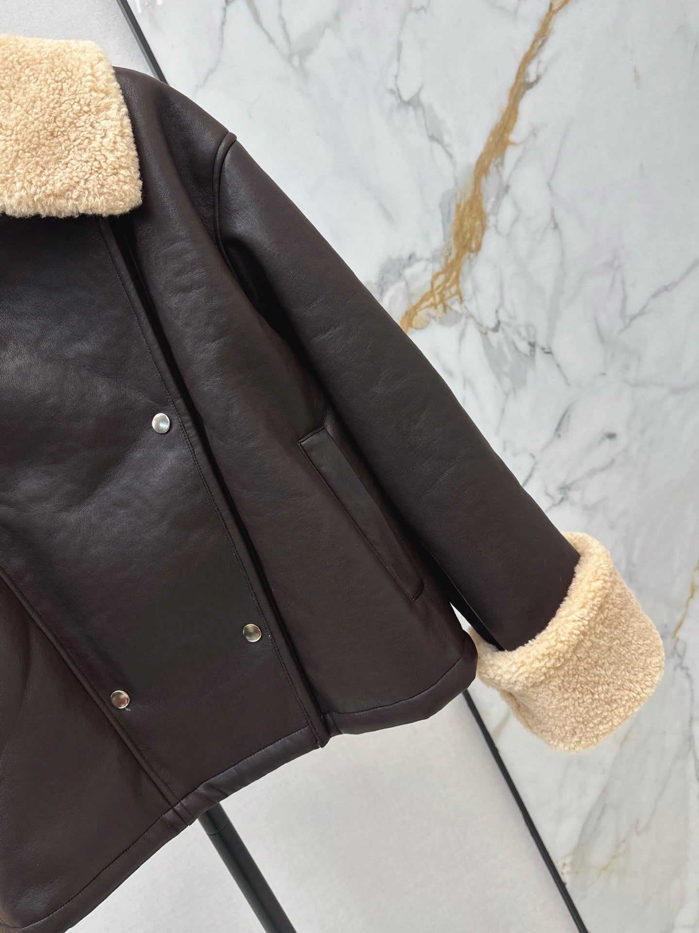 25FW lamb fleece biker